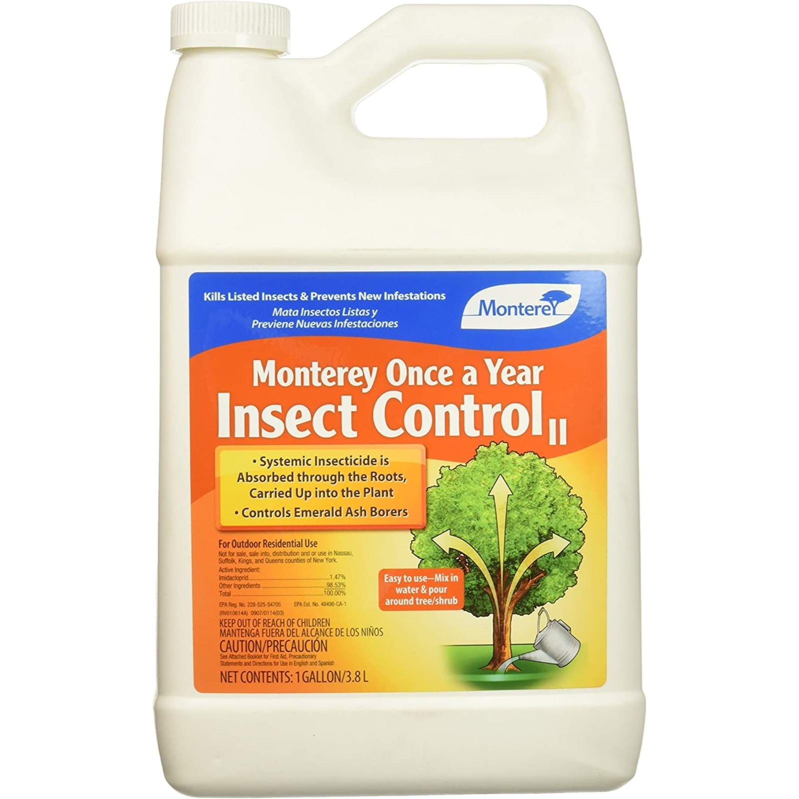 Monterey Once A Year Insect Control II Insecticide, 1 Gallon Concentrate Monterey Once A Year Insect Control II Insecticide, 1 Gallon Concentrate