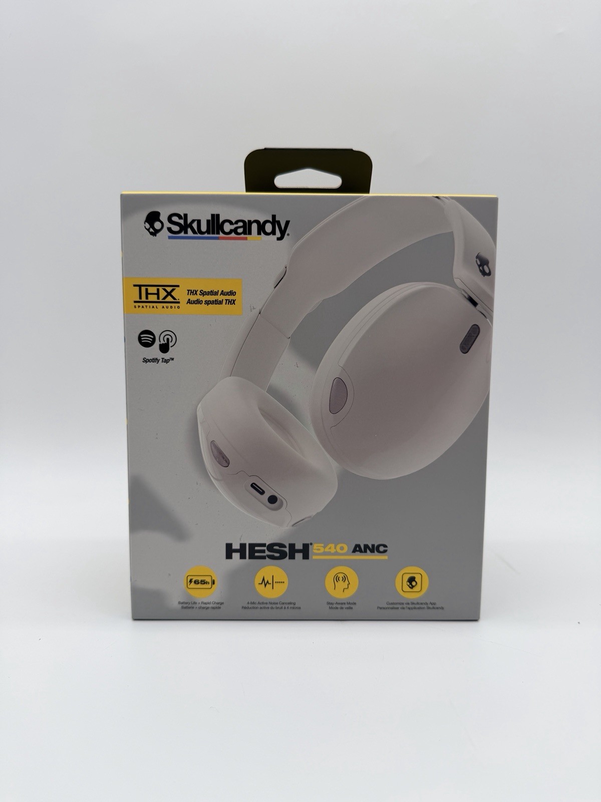 Skullcandy HESH 540 ANC Bone White Over The Ear Noise Cancelling Headphones -New