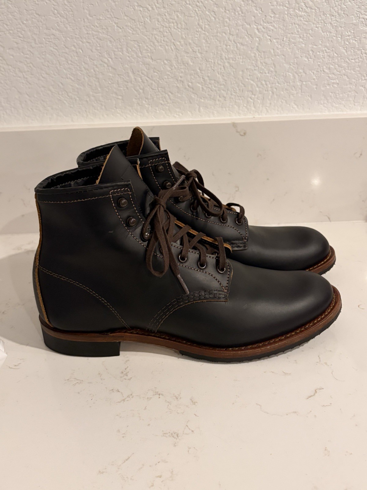 Red Wing Boots - Beckman Flatbox 9060 8.5D In Black Klondike Leather Red Wing Boots - Beckman Flatbox 9060 8.5D In Black Klondike Leather