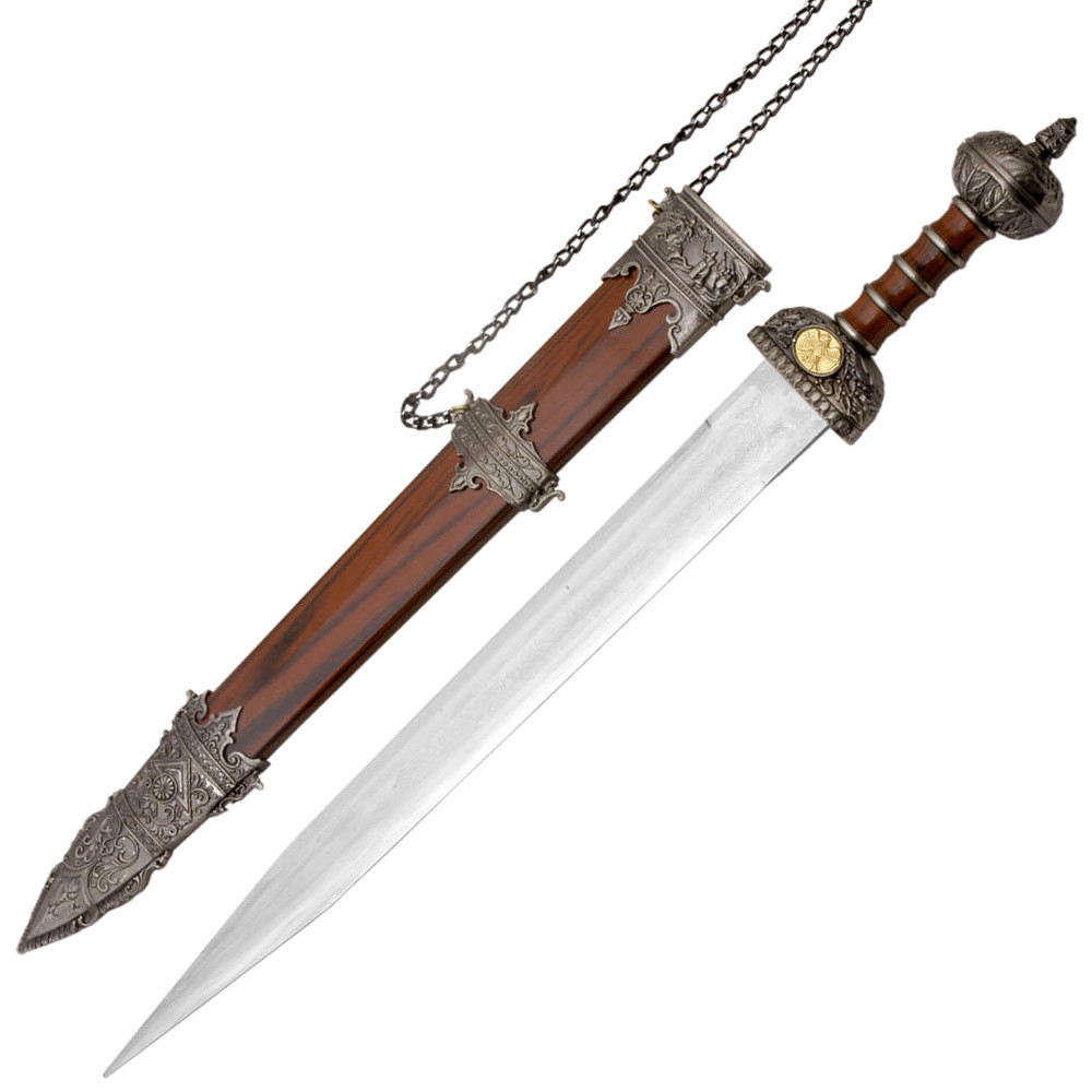 Medieval Roman Legionnaire's Gladiator Gladius Sword, Scabbard