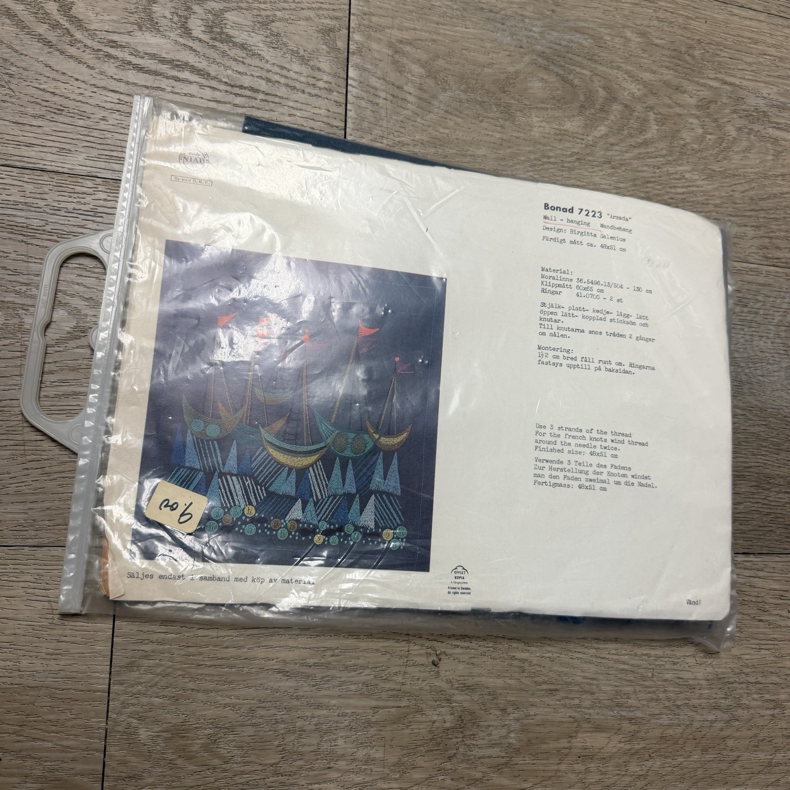 Vintage Nordiska Handarbeten Embroidery Kit 