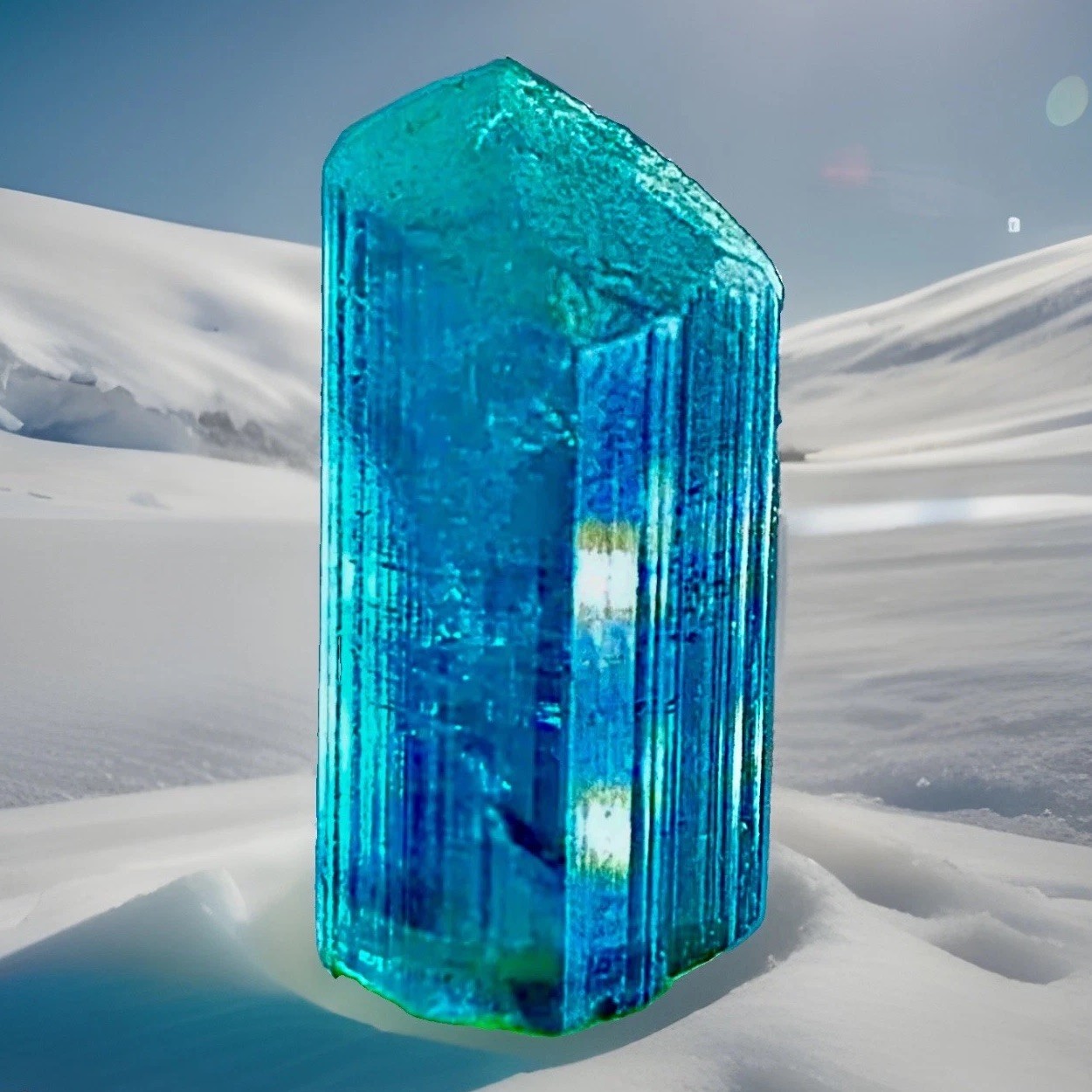 Rare Transparent Light Blue Tourmaline Crystal Natural Raw Specimen Untreated