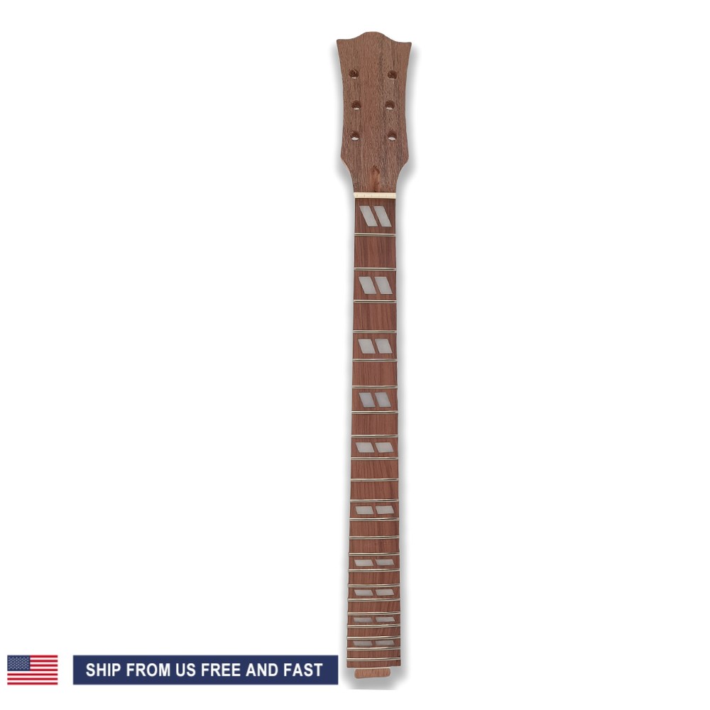 22 Fret 24.75 inch Mahogany Guitar Neck Rosewood Fretboard Set in heel