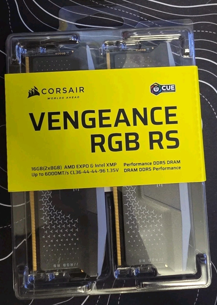 Corsair Vengeance RGB RS 16GB (2x8GB) DDR5 6000MT/s CL36 DIMM XMP EXPO Corsair Vengeance RGB RS 16GB (2x8GB) DDR5 6000MT/s CL36 DIMM XMP EXPO