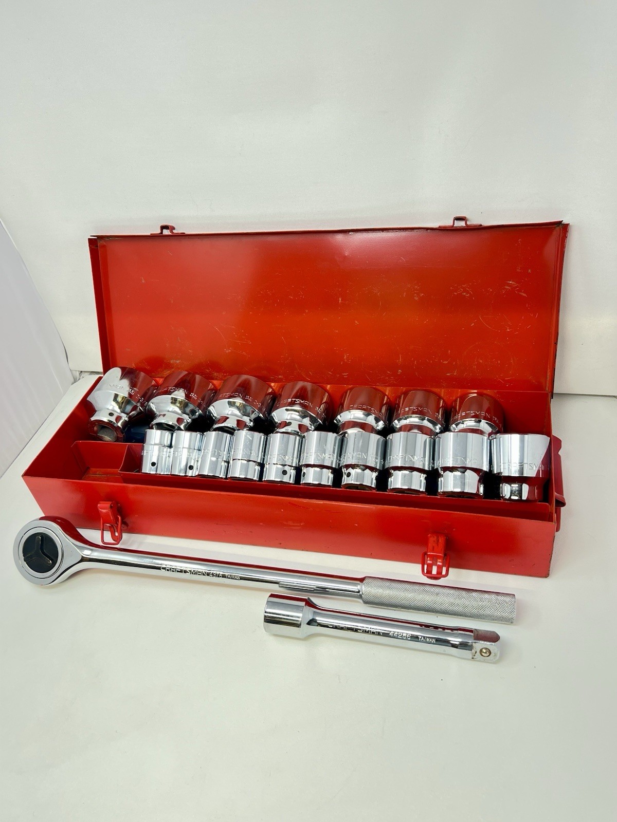 Vintage Sears Craftsman EE 3/4” Drive Socket Set 94648 —7/8” thru 2-3/8” Sockets