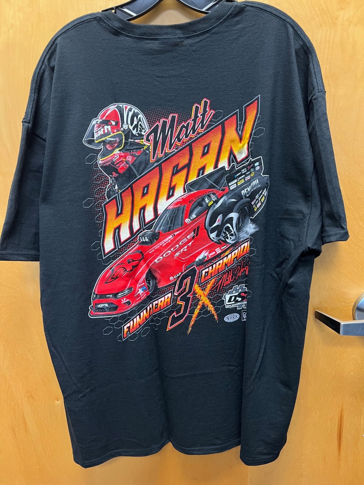 MATT HAGAN FUNNY CAR 3X CHAMPION T-SHIRT SIZE LARGE MATT HAGAN FUNNY CAR 3X CHAMPION T-SHIRT SIZE LARGE