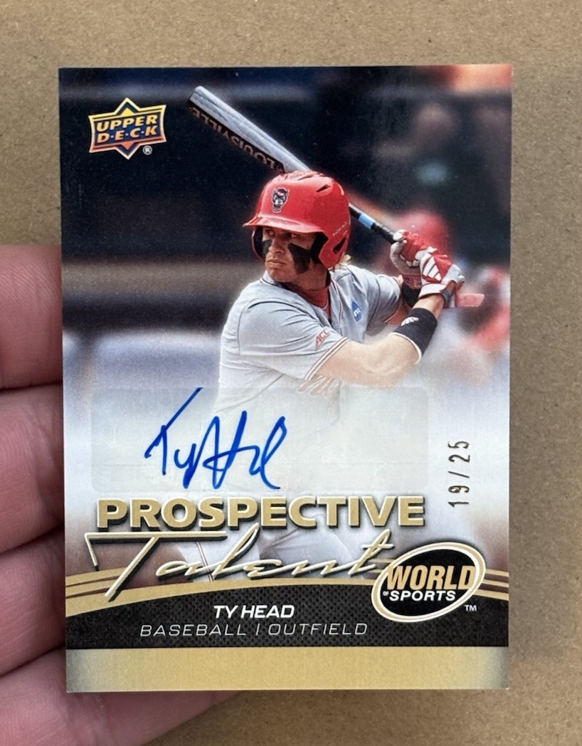 Ty Head Auto /25 Gold 2026 Upper Deck World of Sports Prospective Talent PT-TH Ty Head Auto /25 Gold 2026 Upper Deck World of Sports Prospective Talent PT-TH