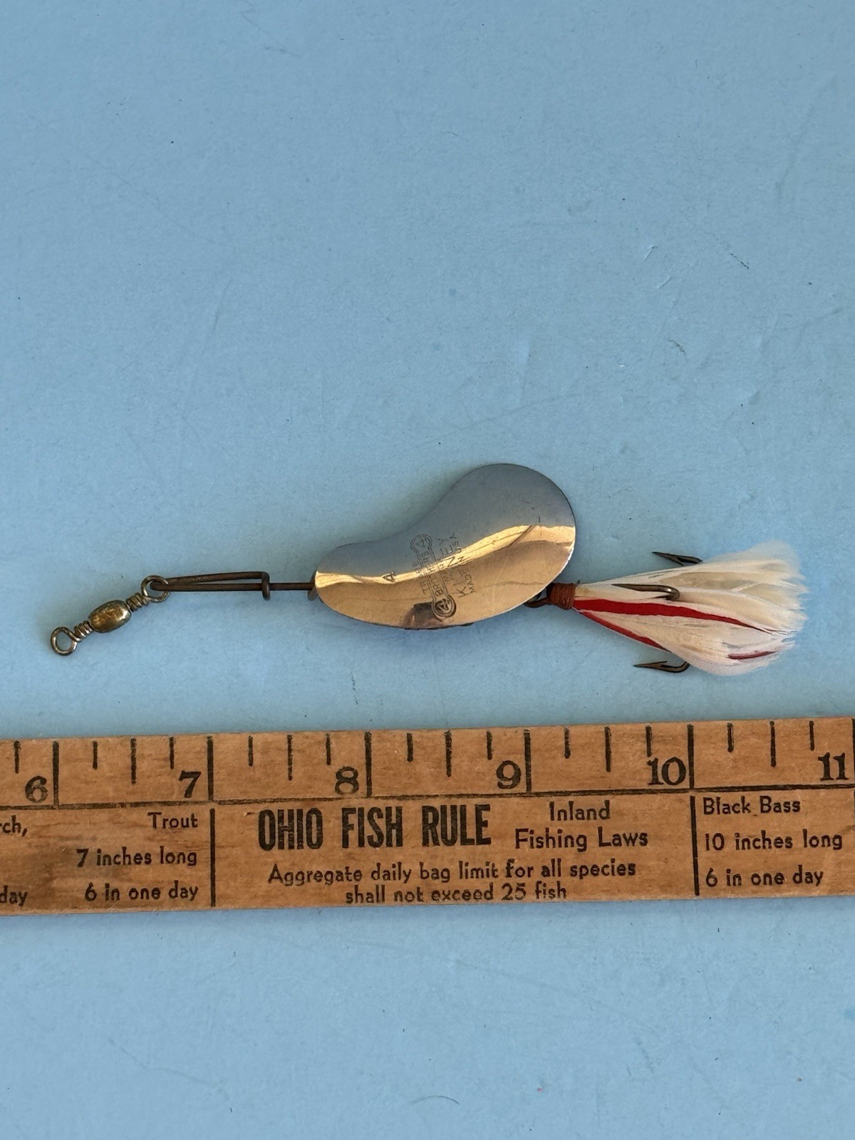 Vintage Pflueger Four Brothers Trademark #4 Kidney Spinner Excellent Condition 
