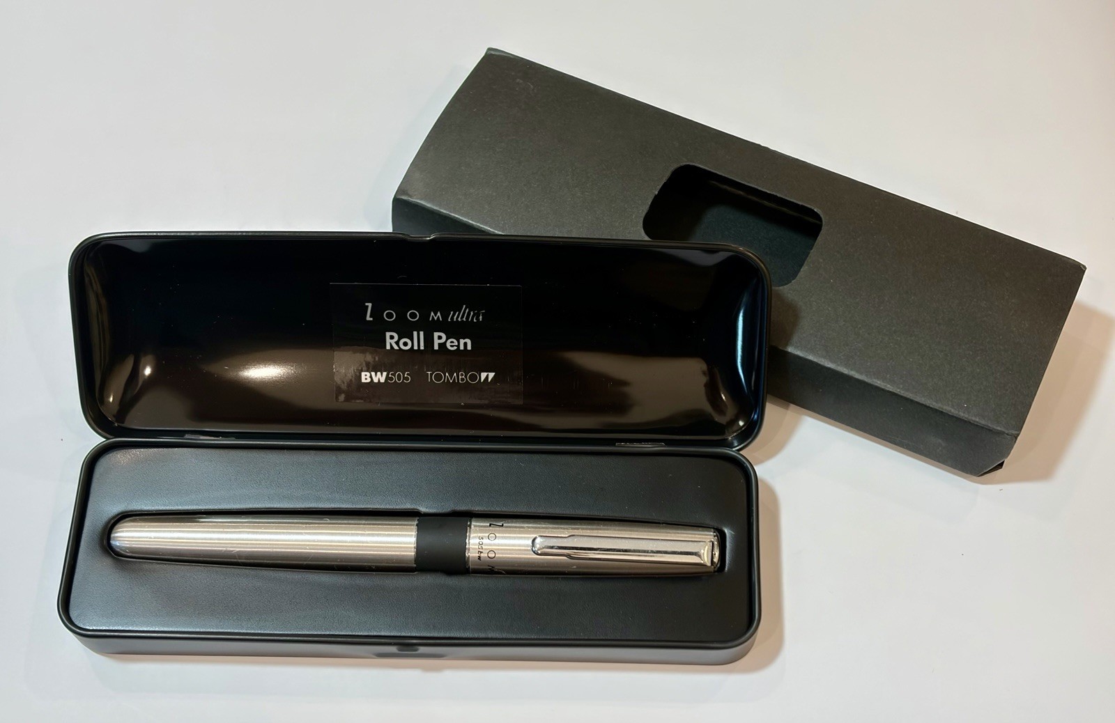 Tombow Zoom Ultra BW505 Roll Pen Vintage Japan Box + 24 BKLP Blue Refills