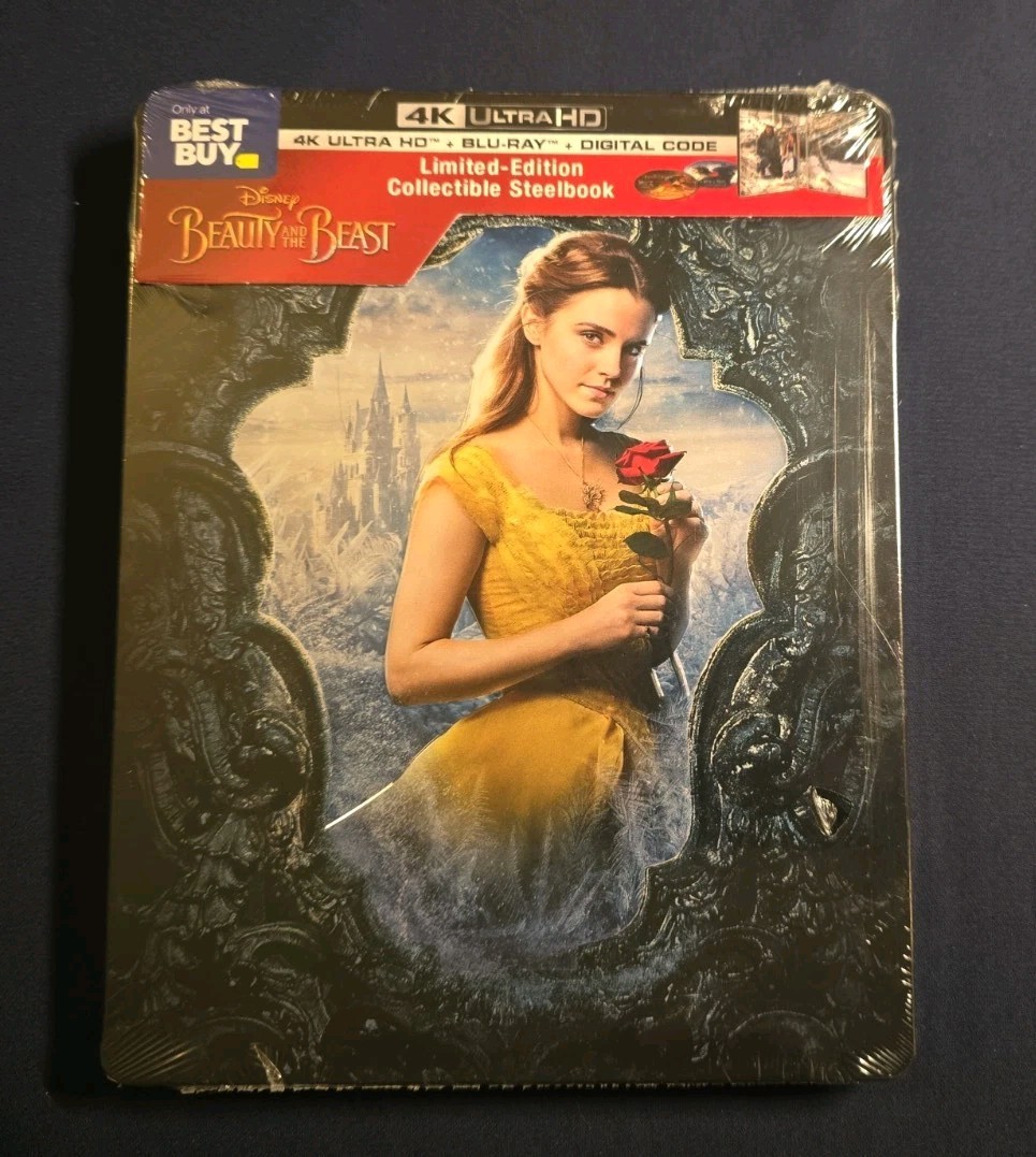 Disney Beauty And The Beast 4K Steelbook 2017 Best Buy Exclusive New No Dents