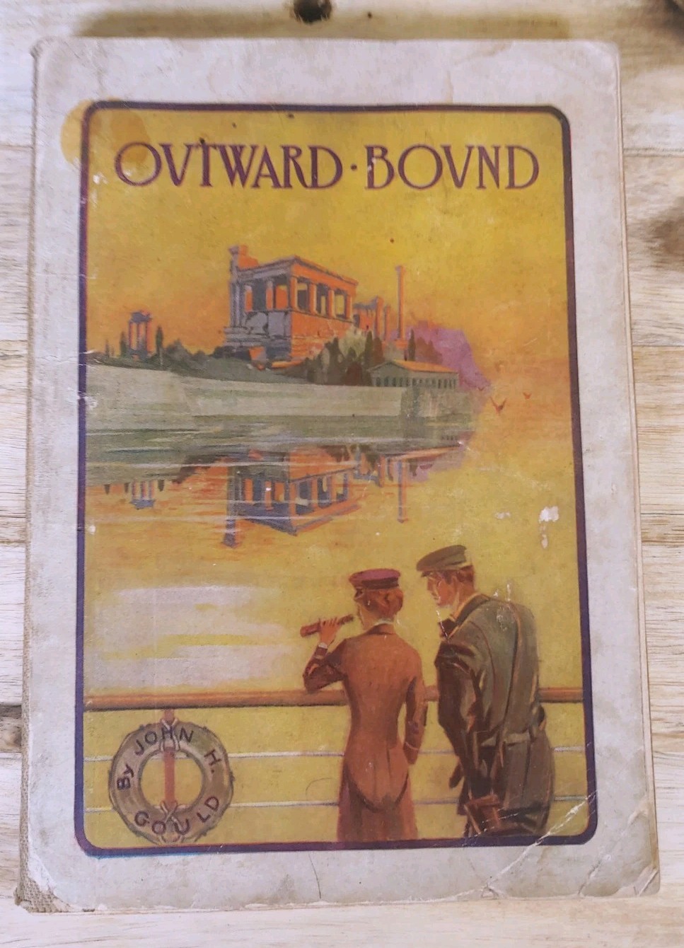 Rare 1913 Outward Bound Steamship Guide Book Flags Ads Map Nautical Ephemera. 