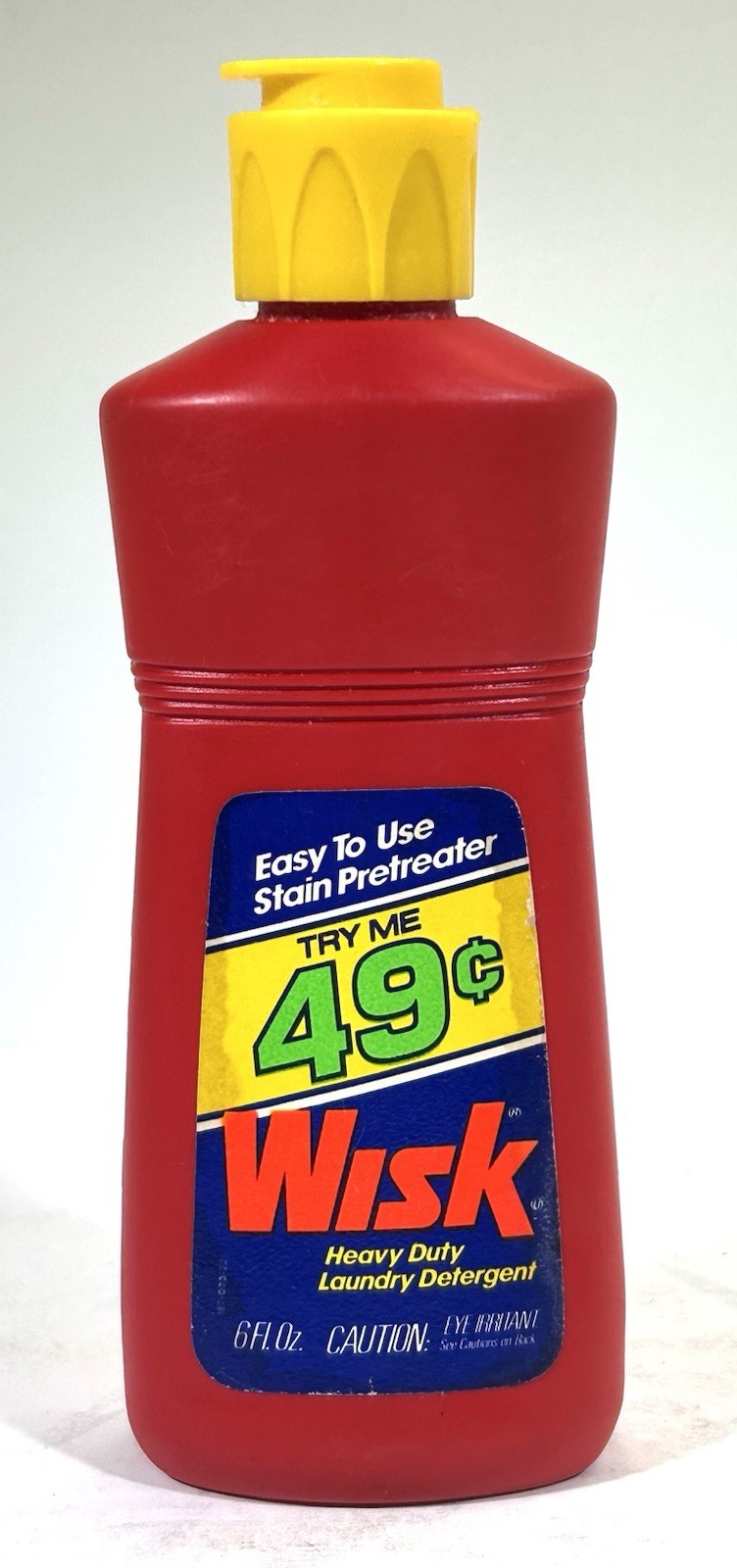 Vtg Wisk Laundry Detergent Stain Pretreater 6Oz NOS Prop 1980s • Discontinued Vtg Wisk Laundry Detergent Stain Pretreater 6Oz NOS Prop 1980s • Discontinued