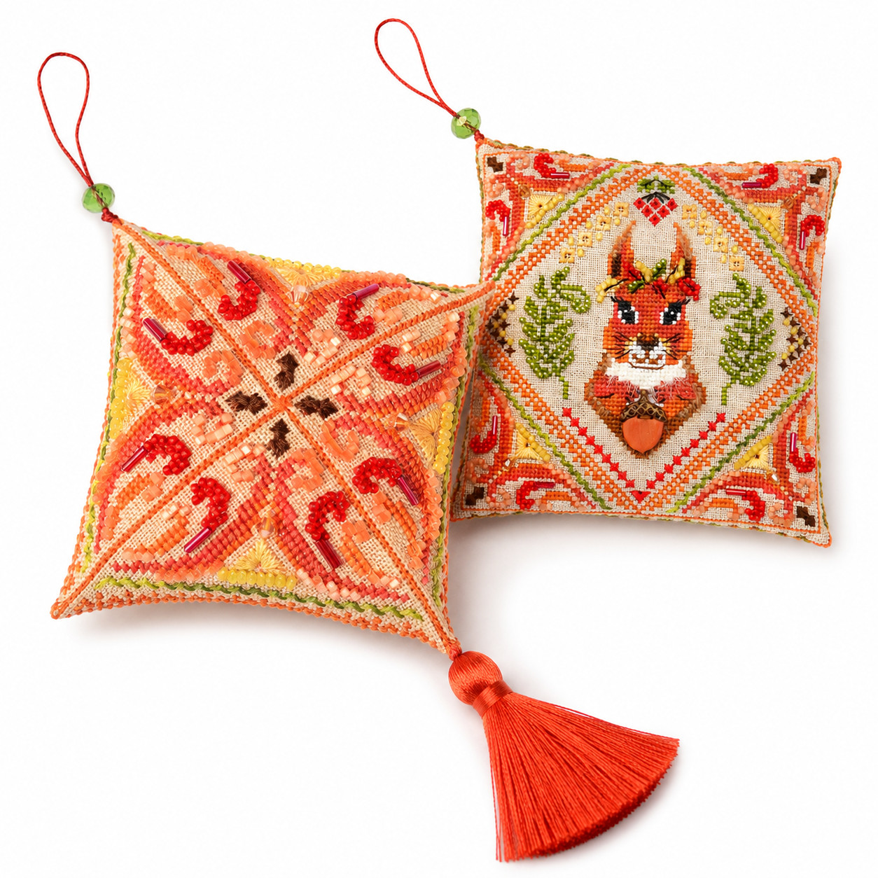 Cross Stitch Ornament Kit, Zweigart Belfast 32ct Beads, needlework embroidery Cross Stitch Ornament Kit, Zweigart Belfast 32ct Beads, needlework embroidery