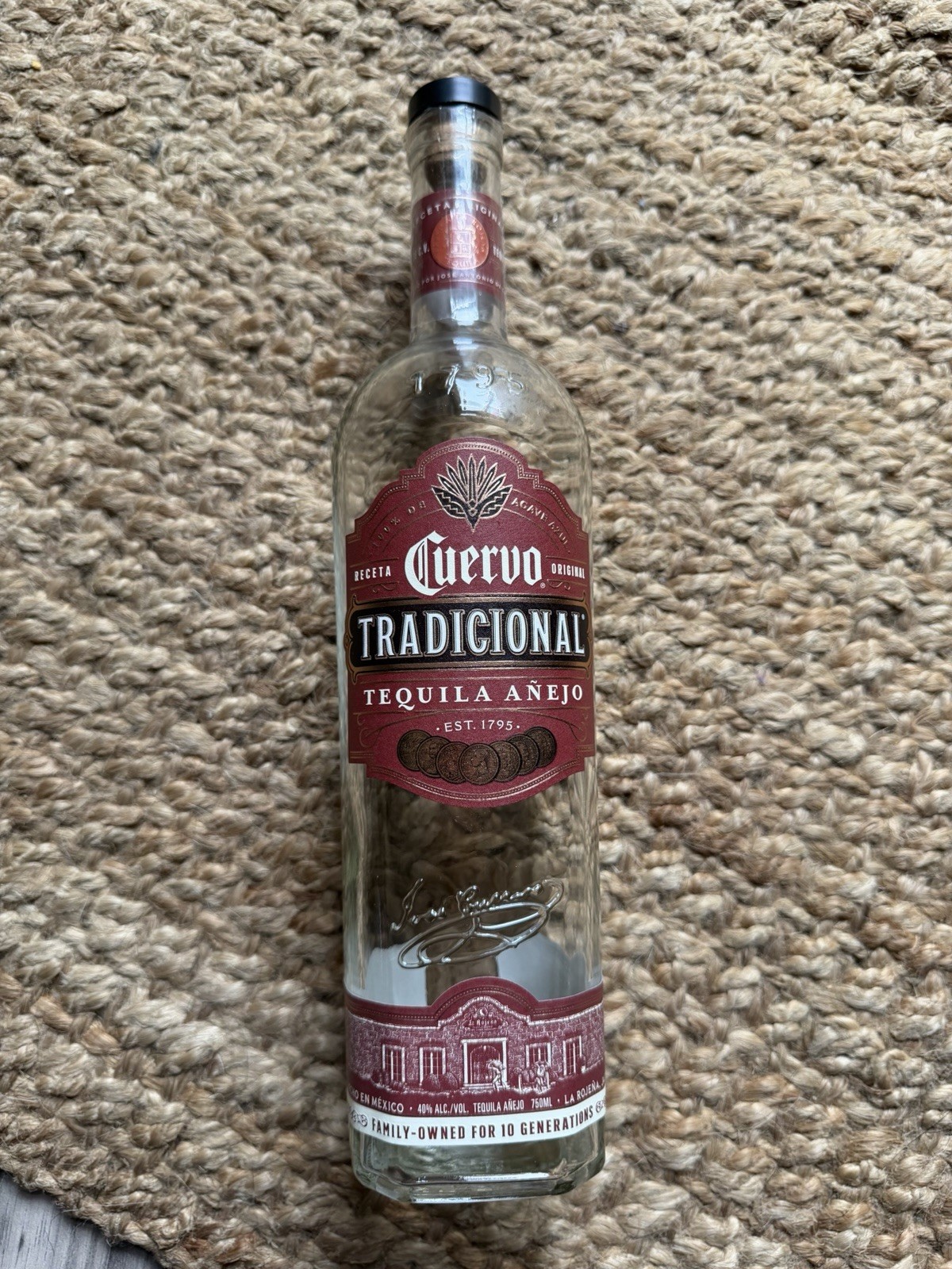 Jose Cuervo Tradicional Reserva De La Familia Anejo Empty Bottle