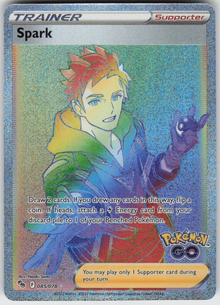 Spark 085/078 Rainbow Rare Pokemon GO Near Mint