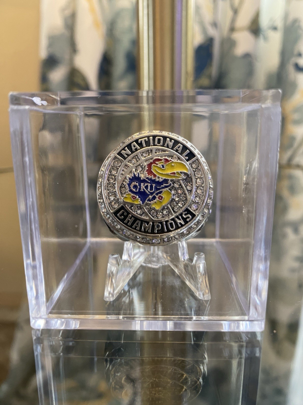 2022 Kansas Jayhawks National Championship Ring w/Showcase Cube Bill Self
