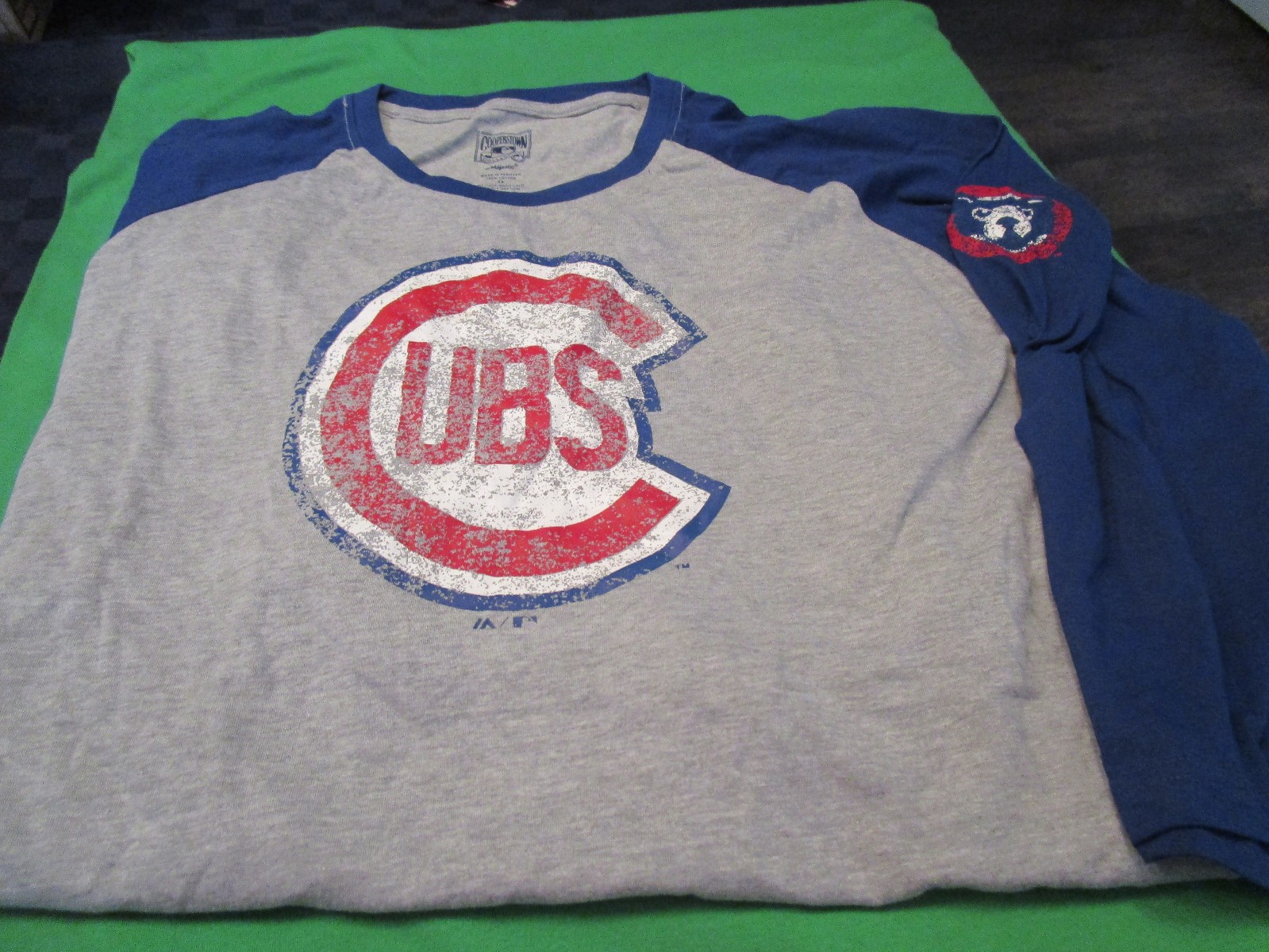 NEW MAJESTIC COOPERSTOWN COLLECTION CHICAGO CUBS MENS L/S T SHIRT GRAY 6XL