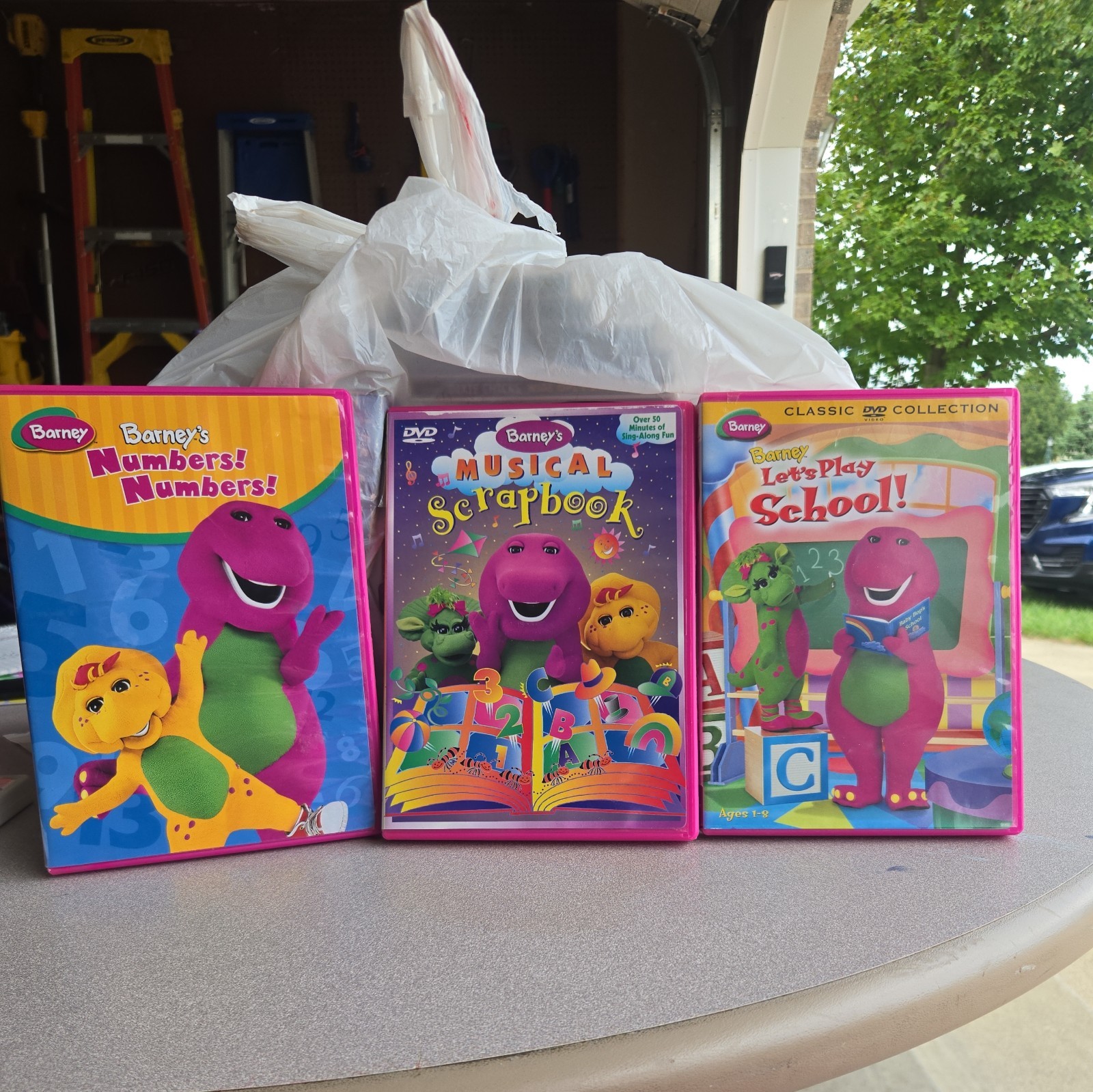 Barney DVD Lot of 3: Numbers Numbers, Musical Scrapbook, Let\'s Play School Barney DVD Lot of 3: Numbers Numbers, Musical Scrapbook, Let\'s Play School