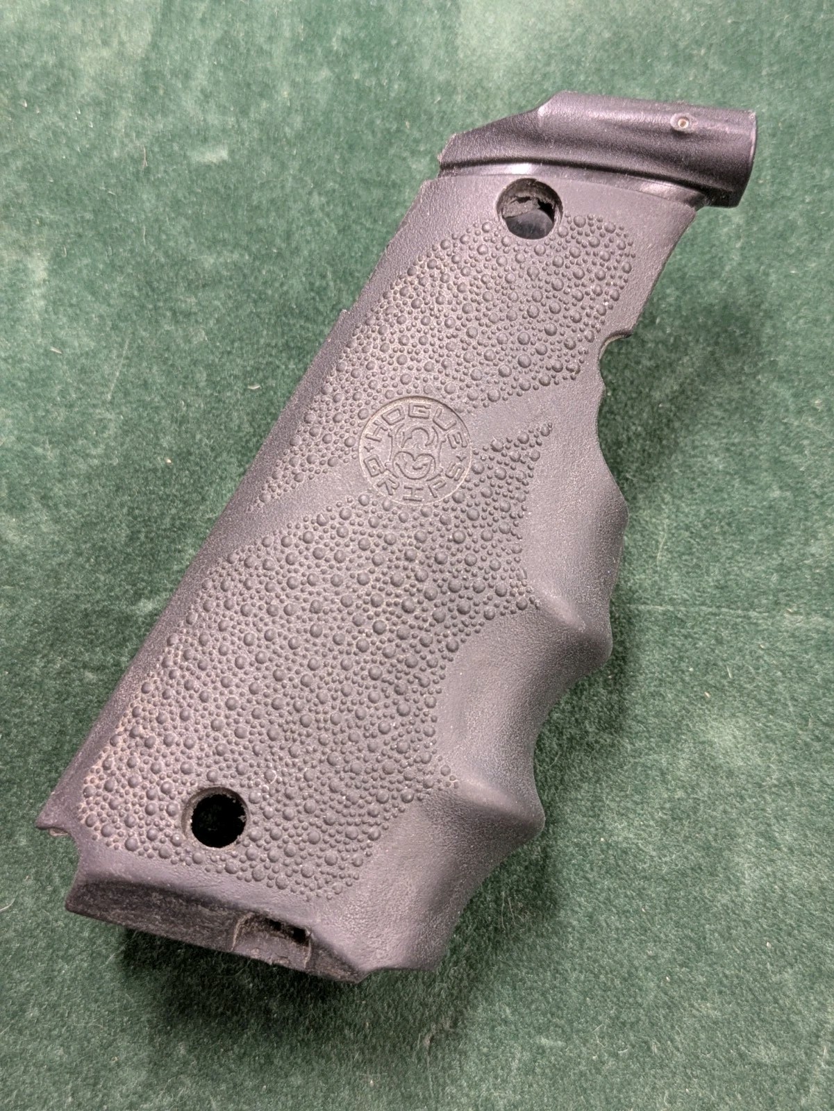 Hogue Laser Enhanced Grip With Finger Grooves 1911 Full Size Rubber Black Grips