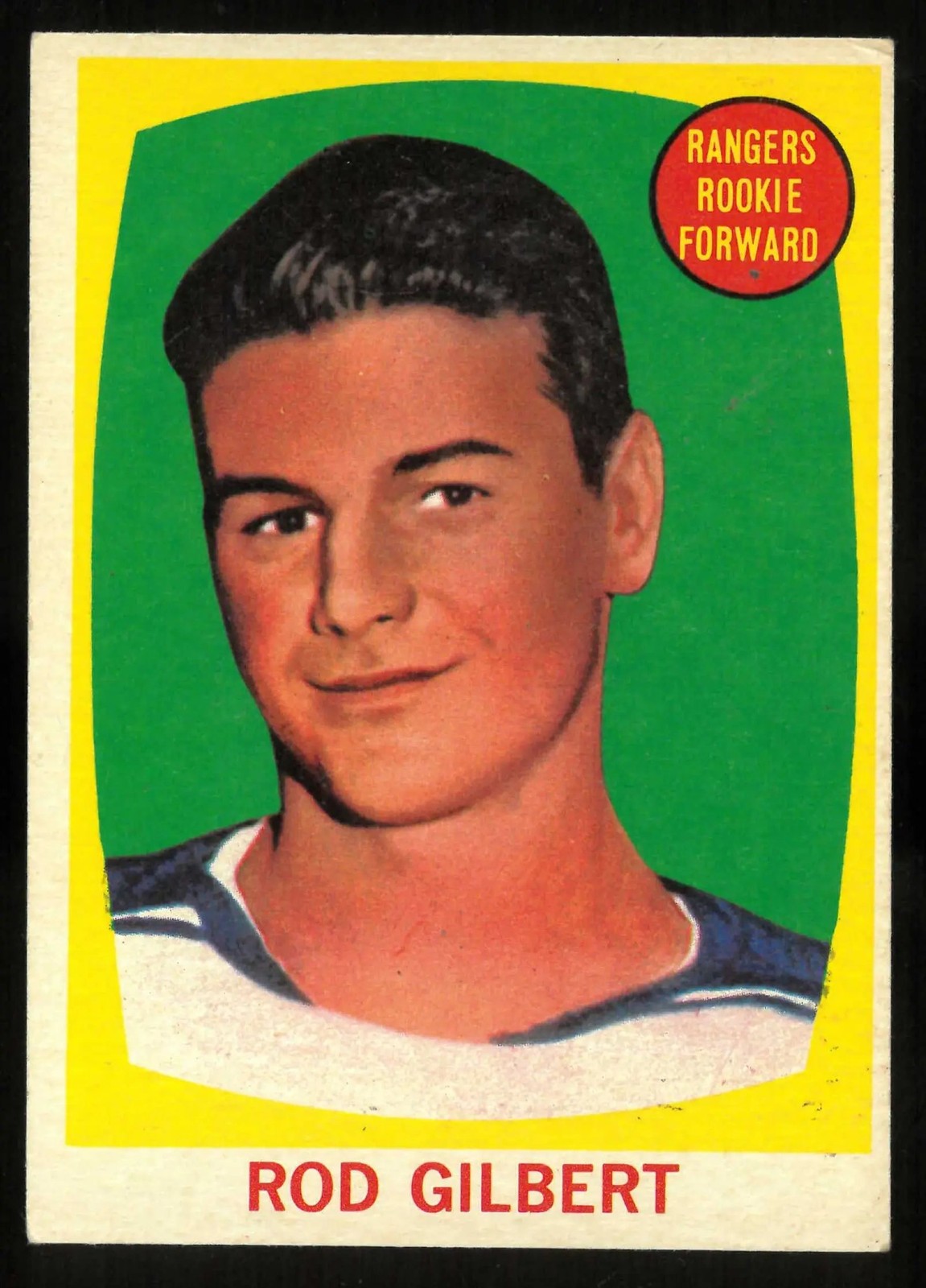 1961-62 Topps Vintage Hockey Rookie Rod Gilbert RC