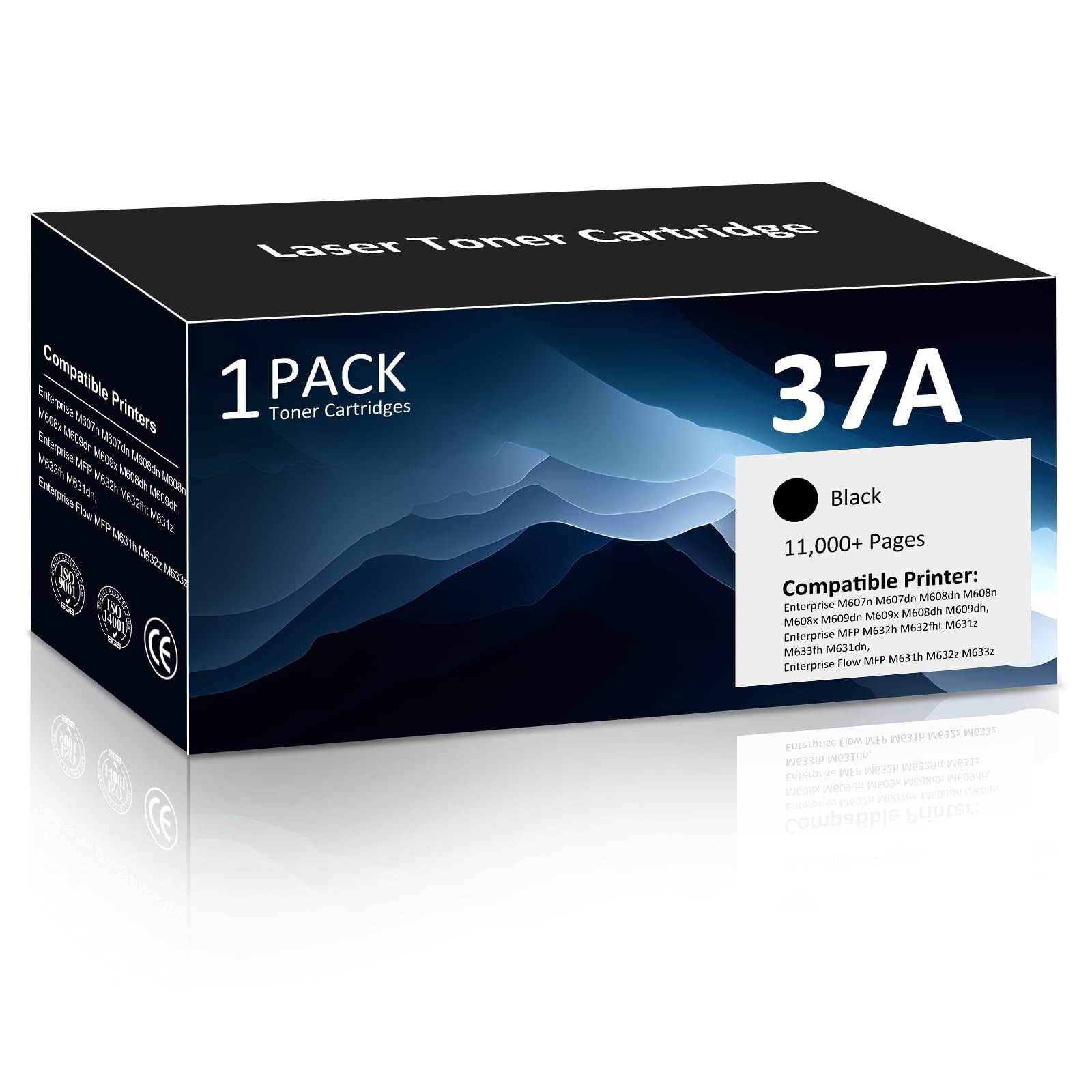 37A Black Toner Cartridge M607n CF237 Compatible for HP CF237A CF237X 37X