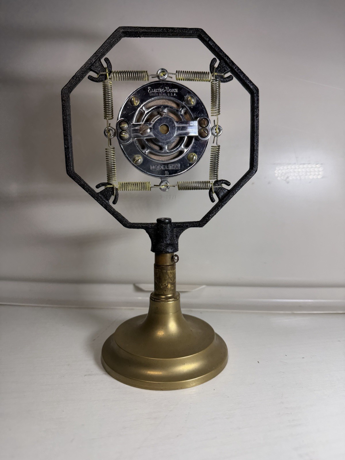 Vintage Rare 1930s Electro Voice Microphone Model 100D Spring Mic Vintage Rare 1930s Electro Voice Microphone Model 100D Spring Mic