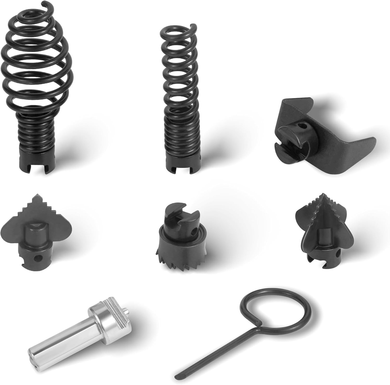 8PCS Drain Snake Drill Attachments – Auger & Cutter Head Set for Machines - US