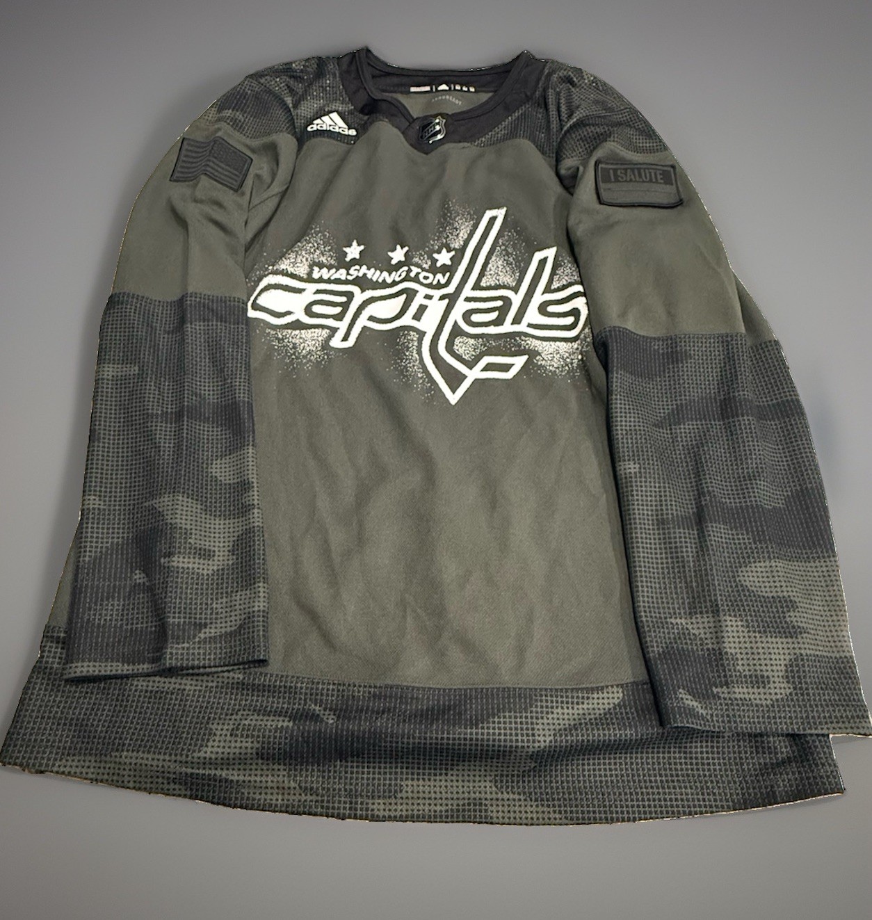 Adidas Aeroready NHL Washington Capitals Salute To Service Camo Jersey Men Sz 52