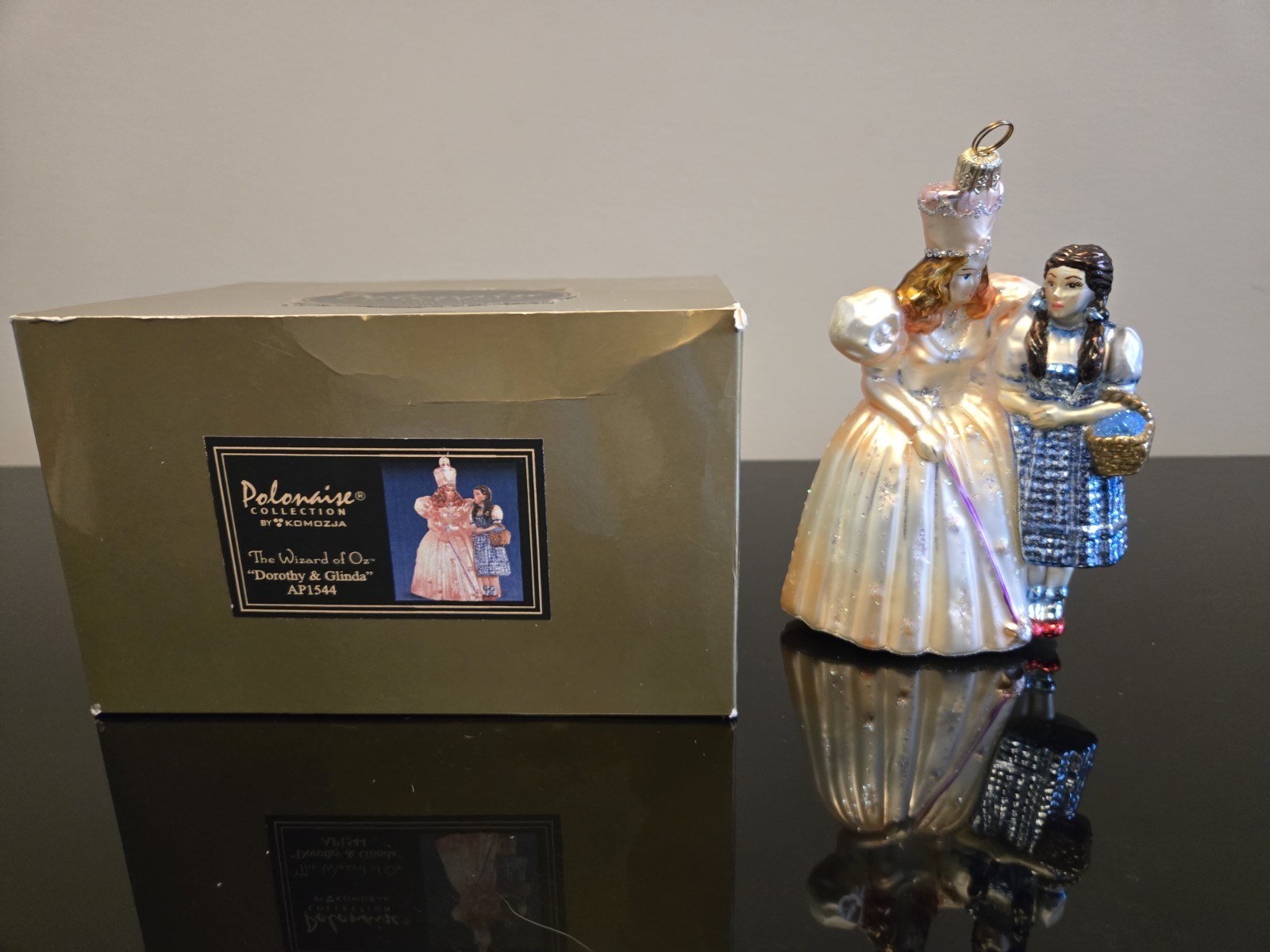 Polonaise Wizard Of Oz glass ornament by Kurt Adler Dorothy & Glinda AP1544 Polonaise Wizard Of Oz glass ornament by Kurt Adler Dorothy & Glinda AP1544