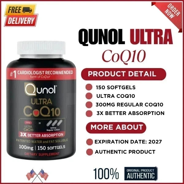 Qunol Ultra CoQ10 - 100 mg - 150 Softgels / NEW & SEALED / EXP 1/28