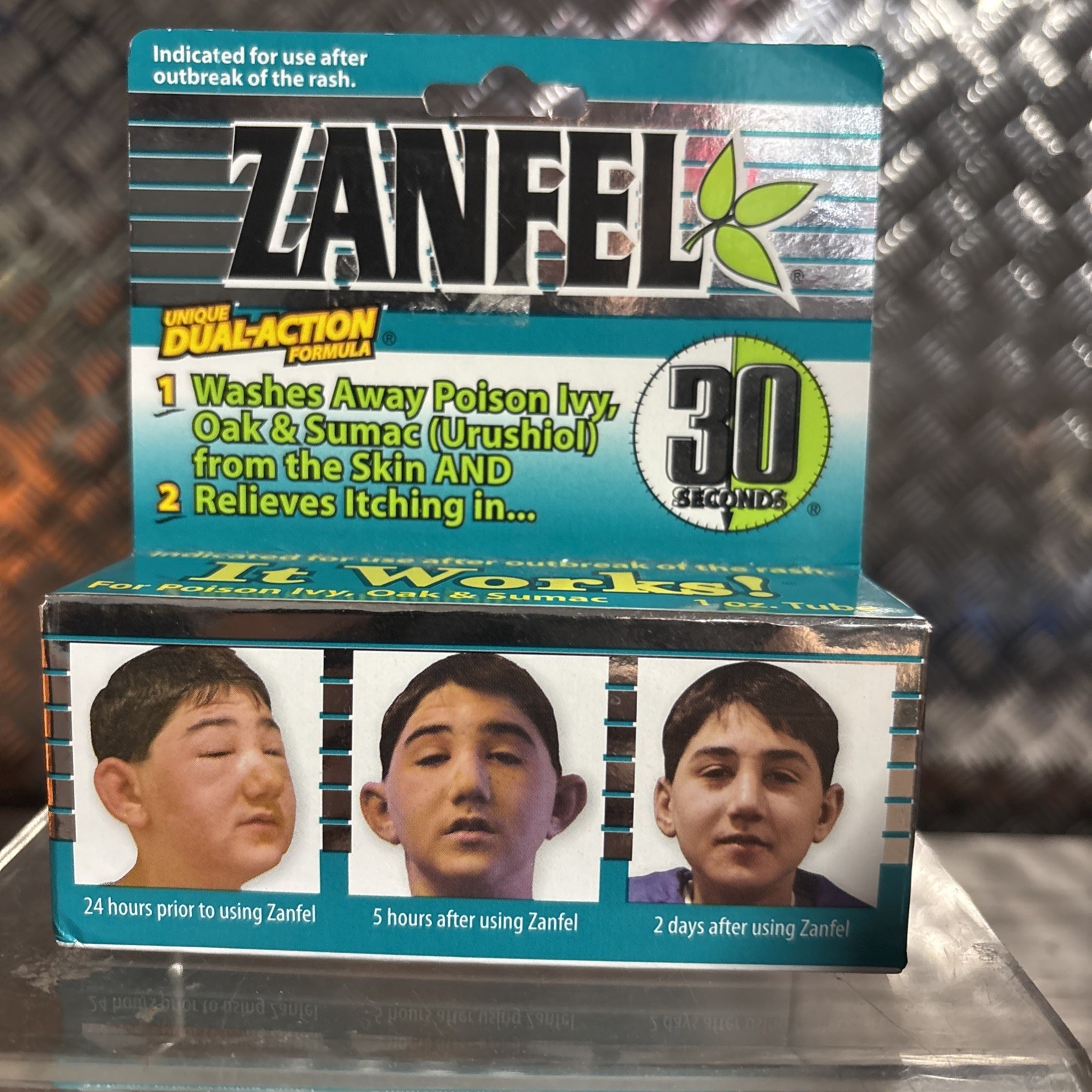 Zanfel Poison Ivy Oak Sumac Dual Action Itch Relief Wash NIB 1oz Tube 12/2030