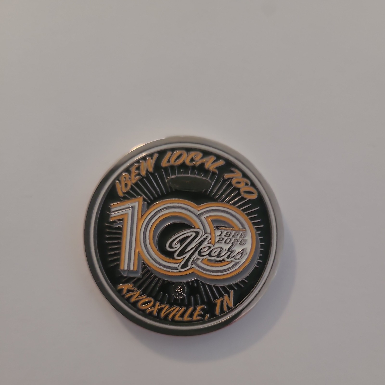 IBEW Local 760 Challenge Coin Knoxville Tennessee Centennial Anniversary