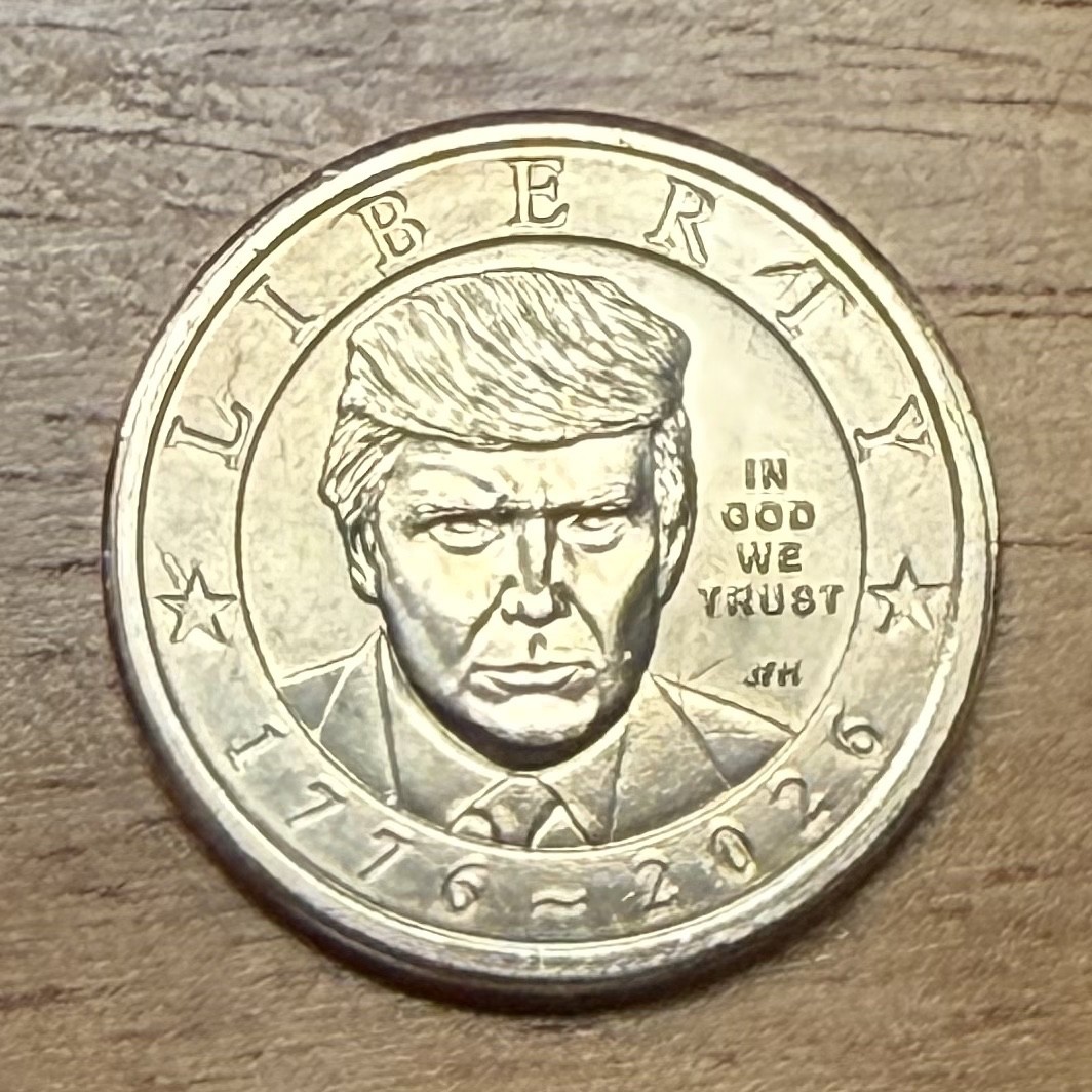 IN HAND - 2026 Trump $1 Dollar Coin Uncirculated Semiquincentennial