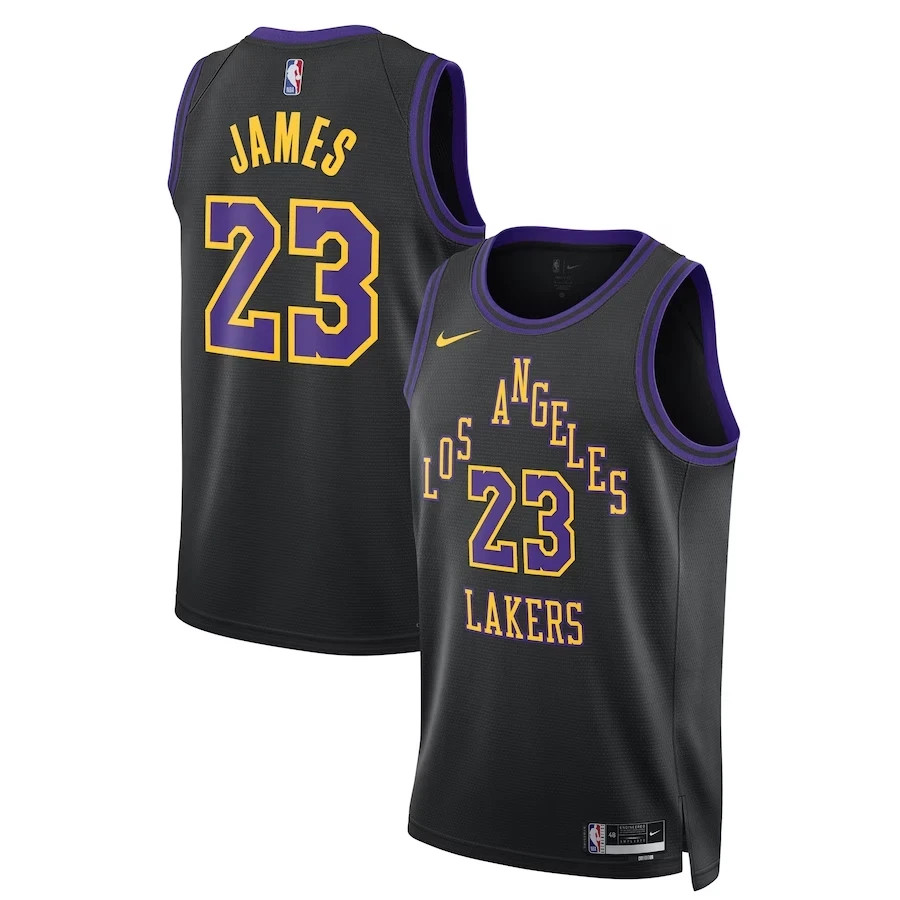 NEWLos Angeles Lakers LeBron James Nike 23/24 NBA Swingman Jersey City Edition L NEWLos Angeles Lakers LeBron James Nike 23/24 NBA Swingman Jersey City Edition L
