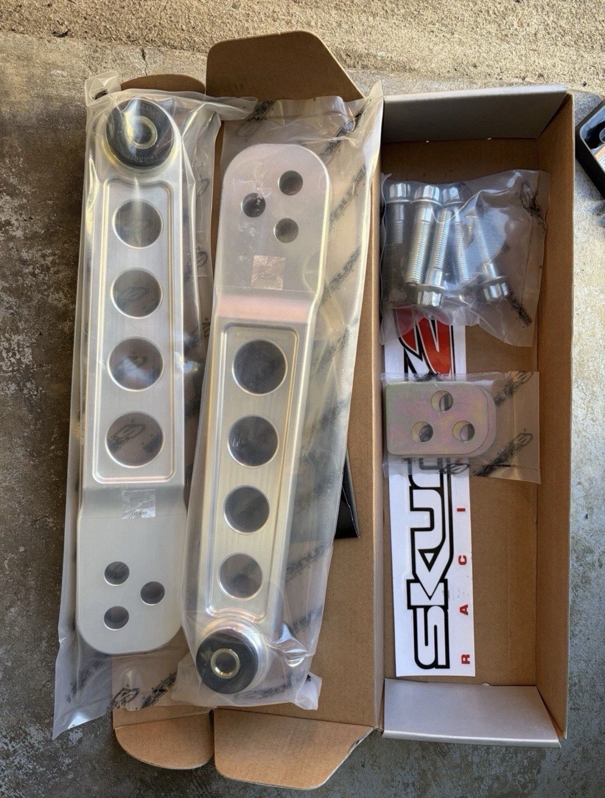 SKunk 2 Clear Anodized LCA Lower Camber Control Arms for Acura RSX & Type S New