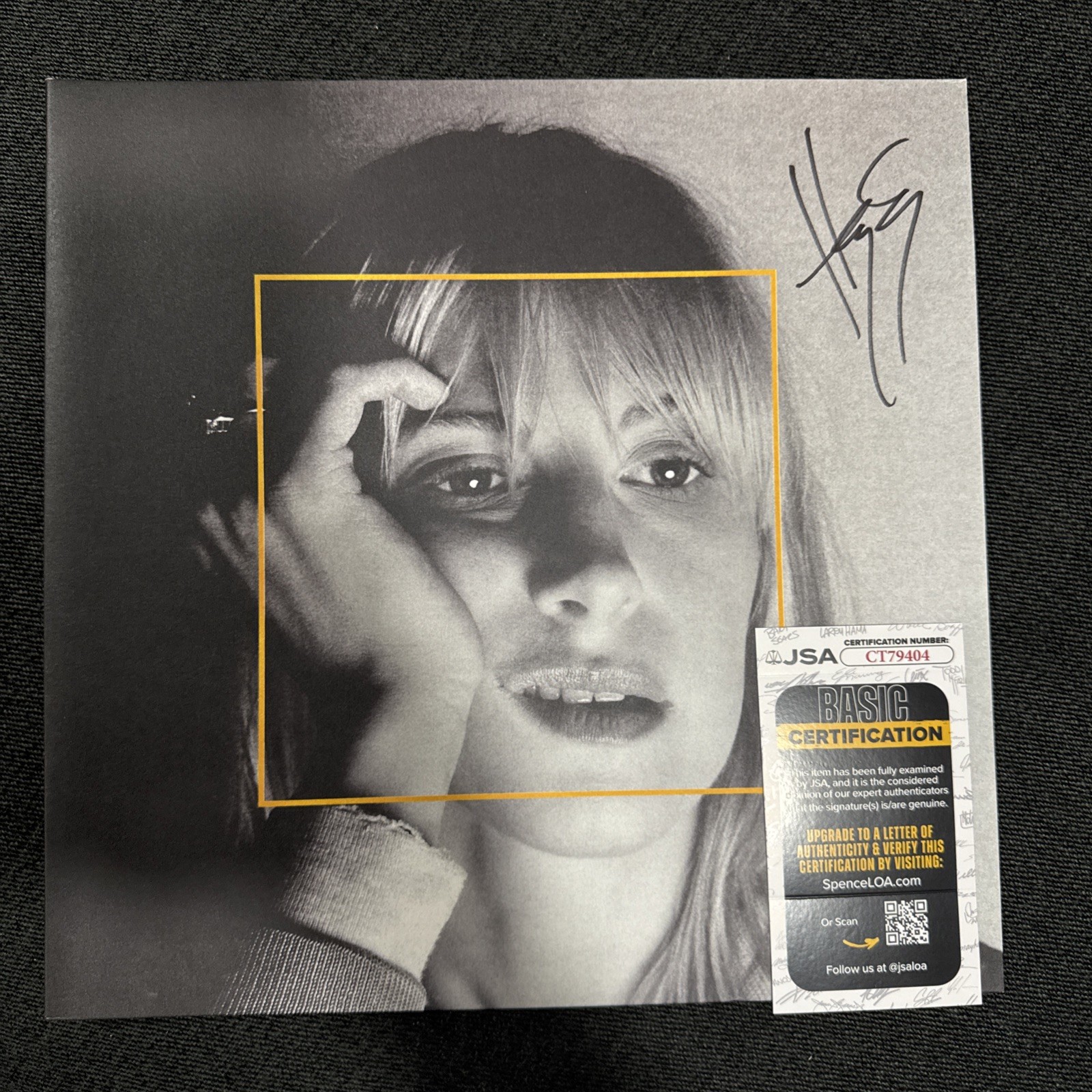 Hayley Williams SIGNED COVER Ego Death At A Bachelorette Party Yellow Vinyl JSA Hayley Williams SIGNED COVER Ego Death At A Bachelorette Party Yellow Vinyl JSA