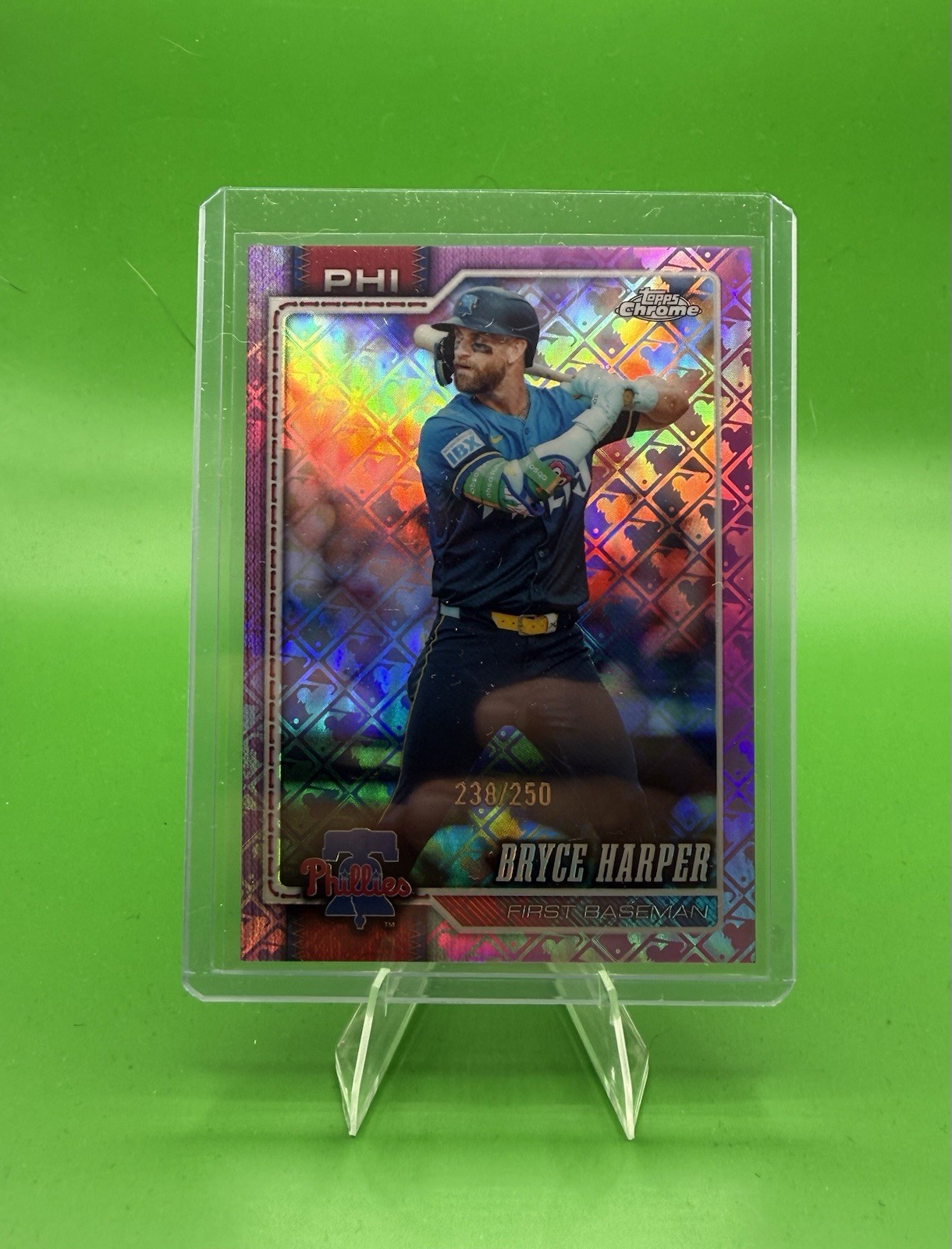 2026 Topps Chrome - Bryce Harper #244 Pink Refractor /250 2026 Topps Chrome - Bryce Harper #244 Pink Refractor /250