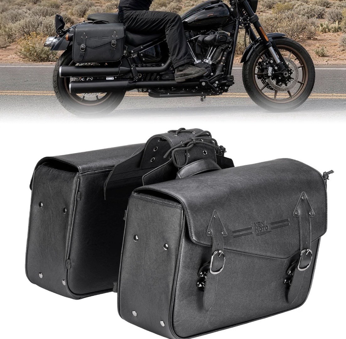 KEMIMOTO Motorcycle Saddlebags Throw Over PU Leather 36L Saddle Bags KEMIMOTO Motorcycle Saddlebags Throw Over PU Leather 36L Saddle Bags