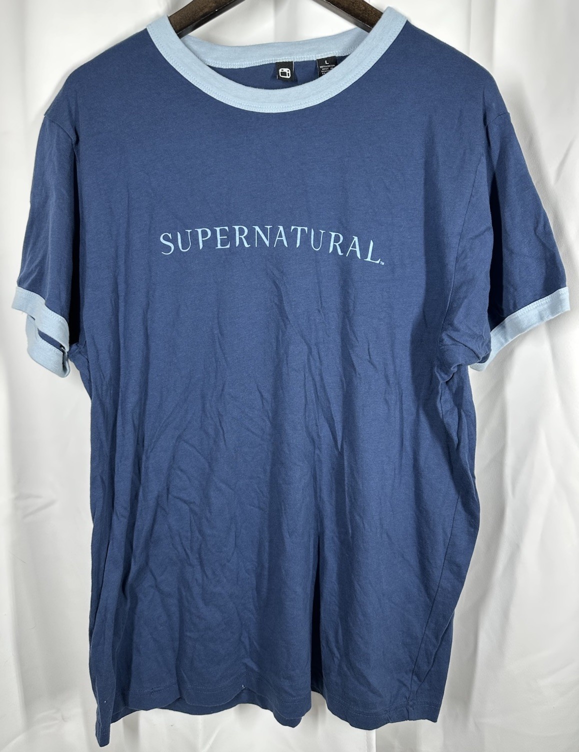 Vintage Supernatural Warner Bros Promo T Shirt Tee Size L RARE