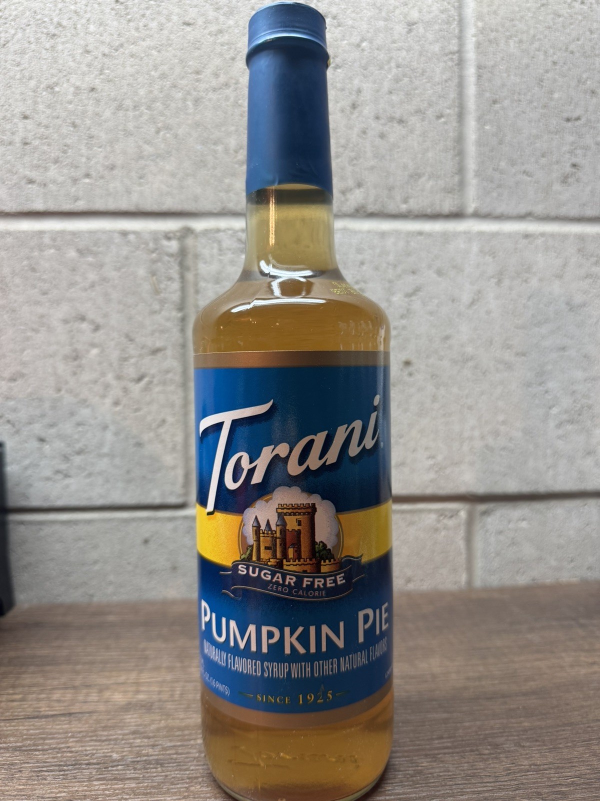 Torani Sugar Free Pumpkin Pie Syrup, 25.4 Fl Oz, Zero Calorie