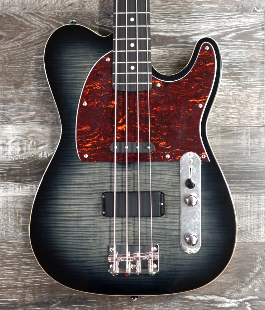 AIO TB4 4 String Telecaster Bass - Black burst