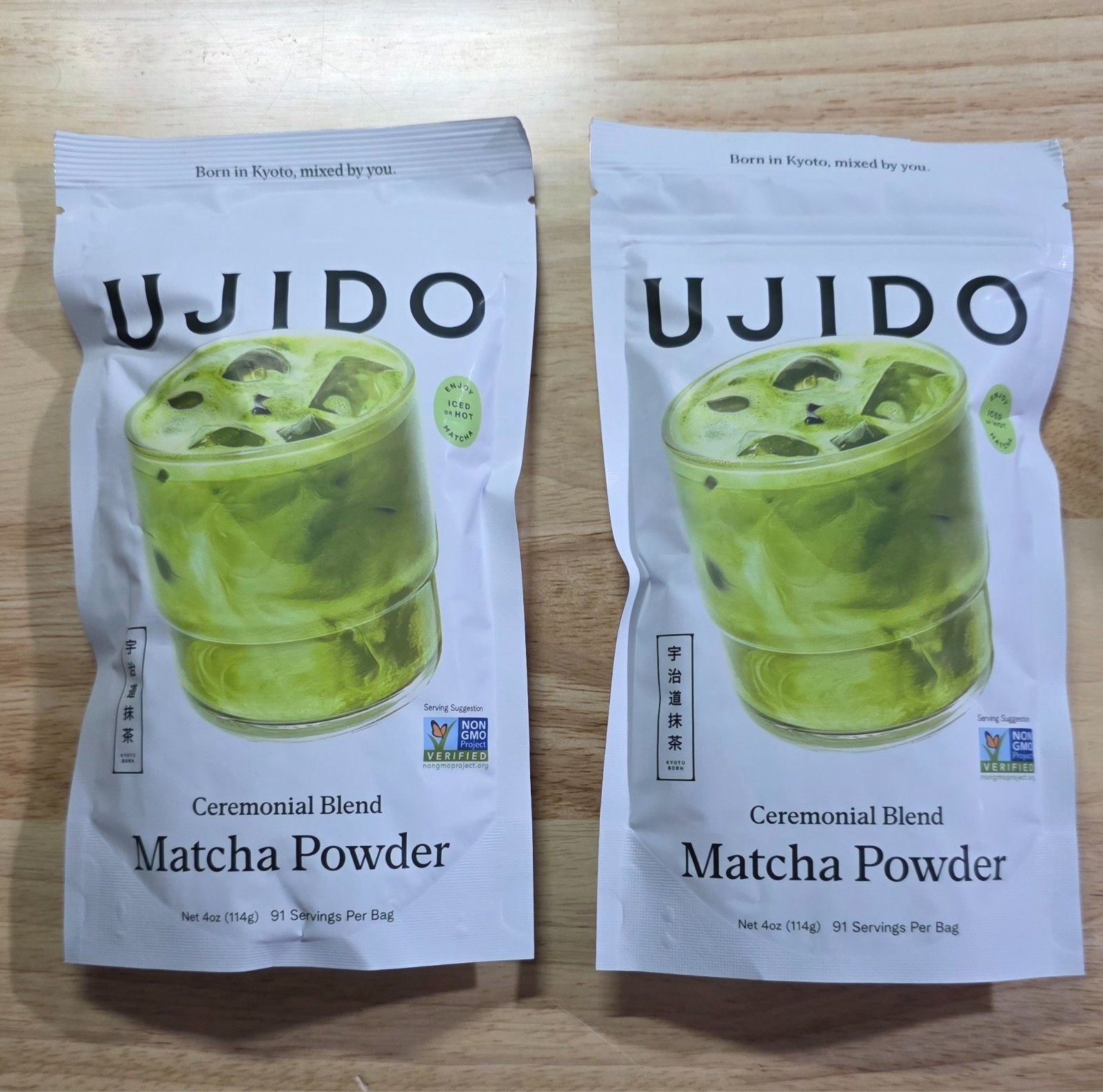Ujido Ceremonial Blend Matcha Green Tea Powder 4 oz - FRESH LOT OF 2 BAGS Ujido Ceremonial Blend Matcha Green Tea Powder 4 oz - FRESH LOT OF 2 BAGS