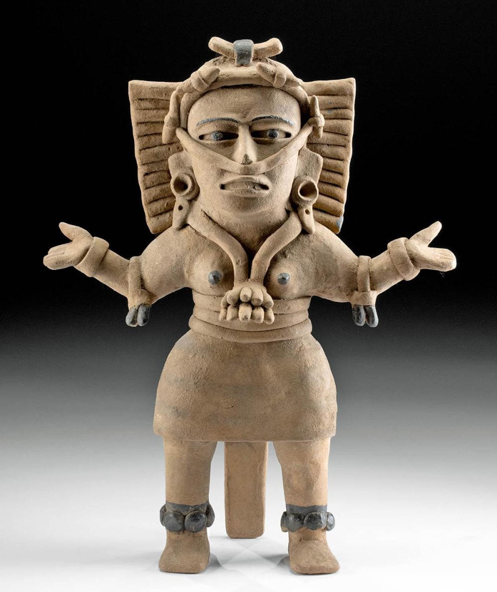 Authentic Pre-Columbian Veracruz Artifact c. 600-900 CE -AD Female Shaman 16.75\