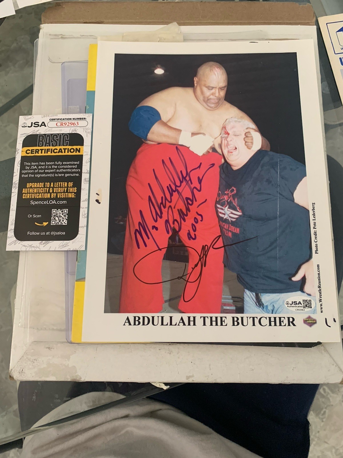 Dusty Rhodes & Abdullah The Butcher Autographed 8.25X 11 Photo WWF JSA Coa Dream Dusty Rhodes & Abdullah The Butcher Autographed 8.25X 11 Photo WWF JSA Coa Dream