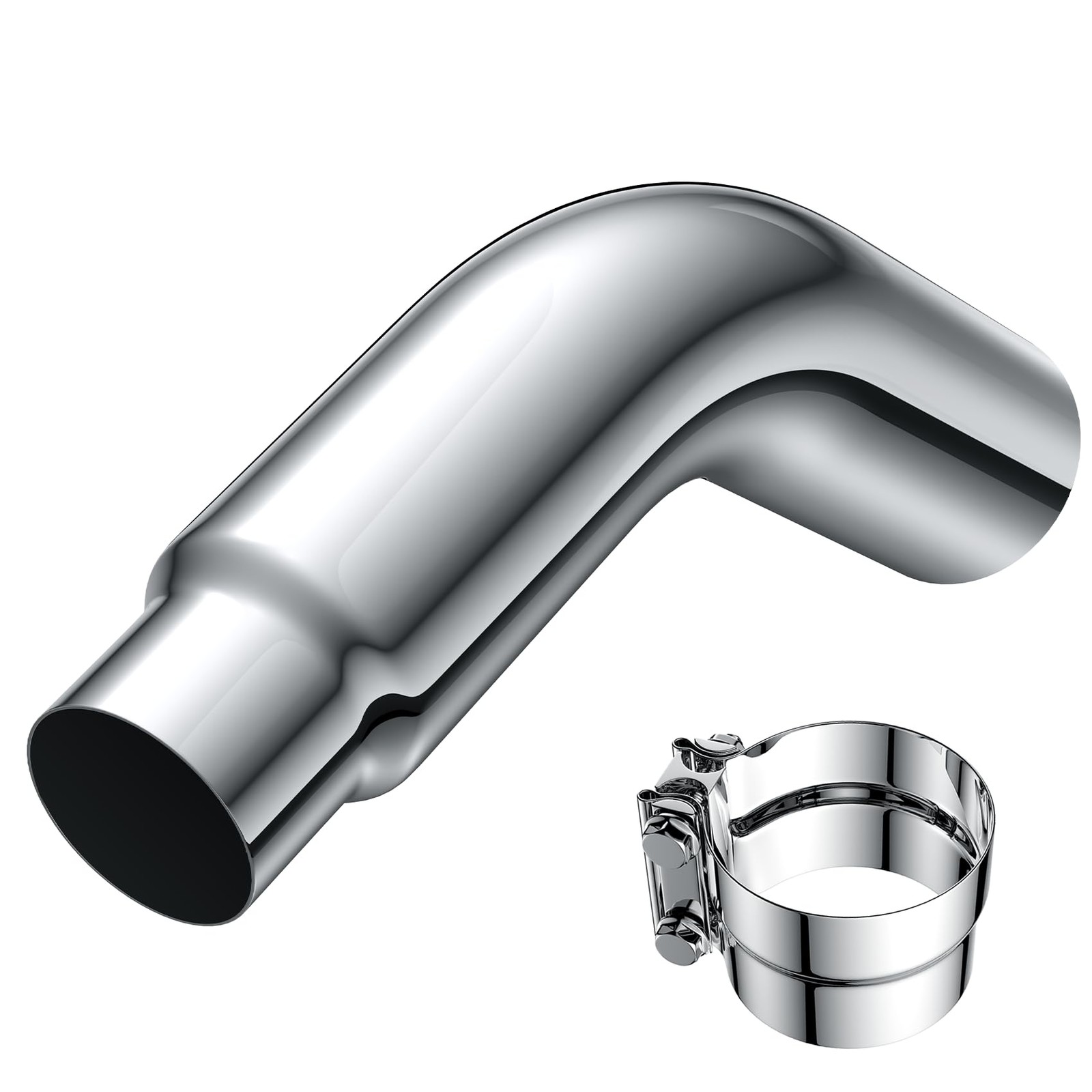 Diesel Exhaust Chrome Turndown Elbow Tip 4