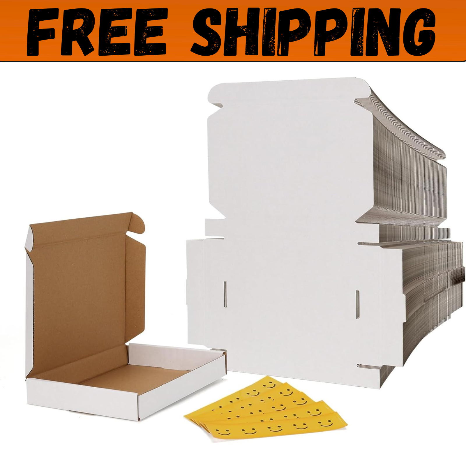 100 Pack 7X5X1 Small Shipping Boxes White Corrugated Cardboard Mailer Box 100 Pack 7X5X1 Small Shipping Boxes White Corrugated Cardboard Mailer Box