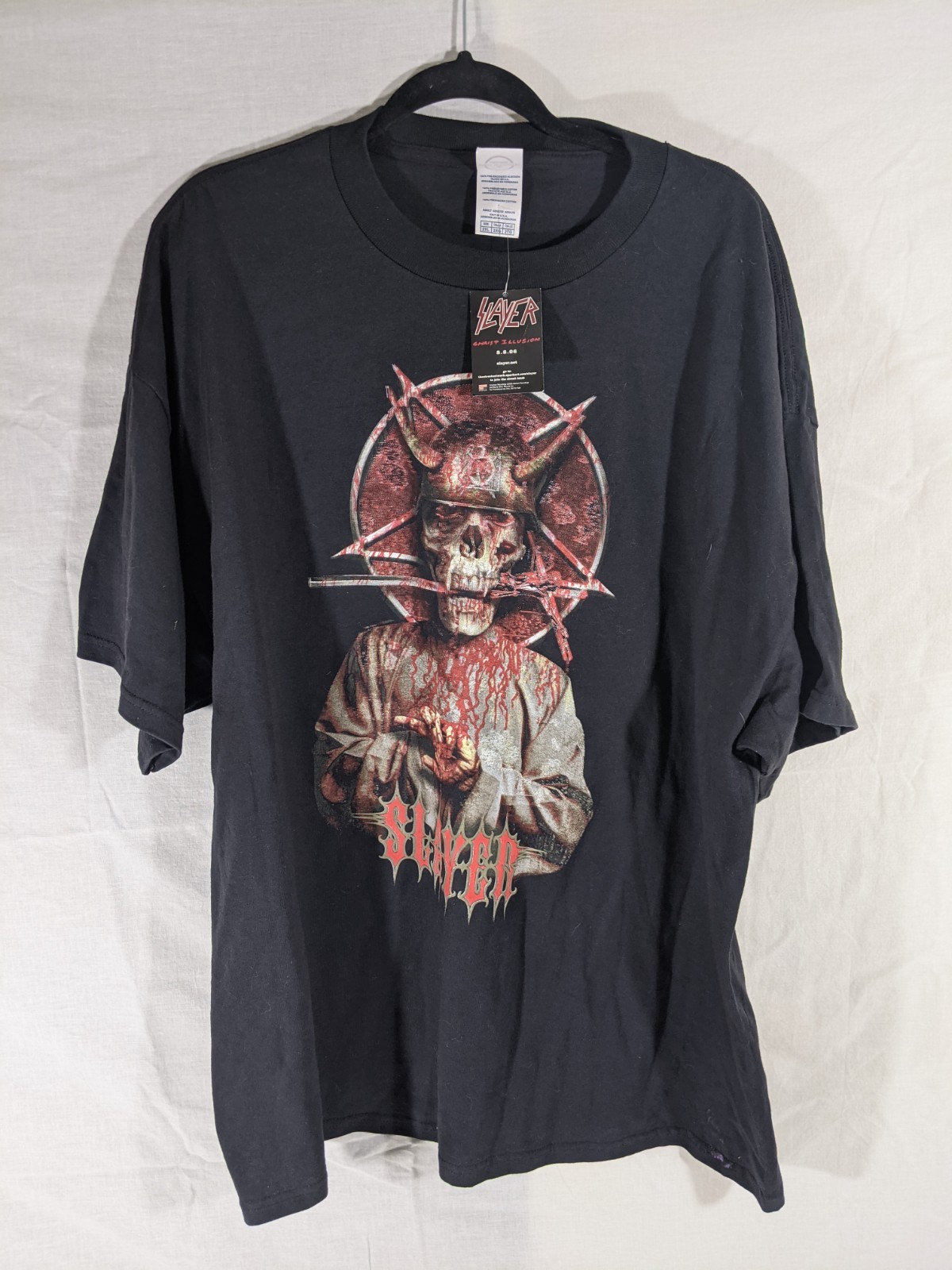 Deadstock Y2K Vintage Slayer Band Tour Shirt Large 200666 2007 Concert Promo