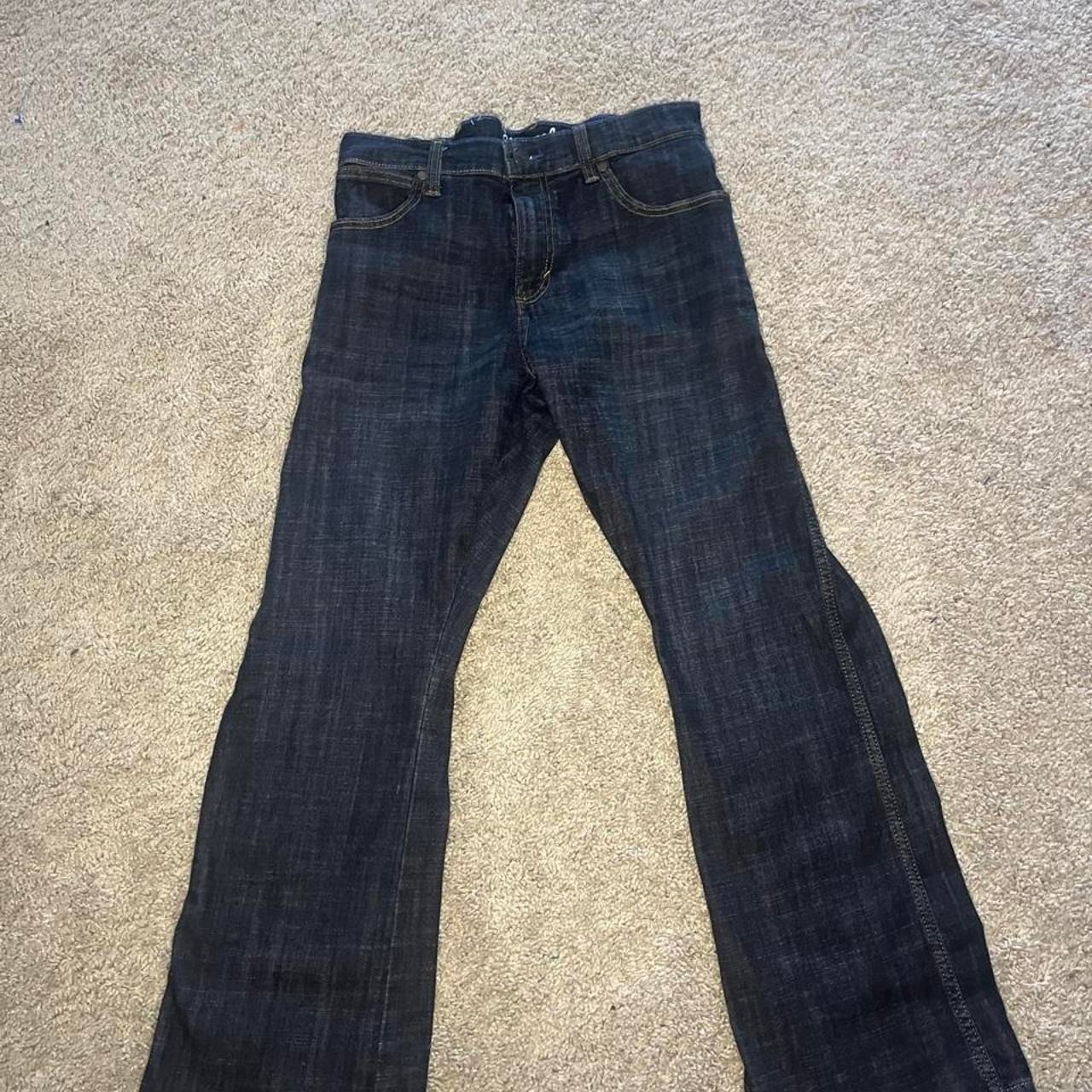 Wrangler Retro Y2K Dark Wash Low Rise Bootcut Flare Jeans 31x30