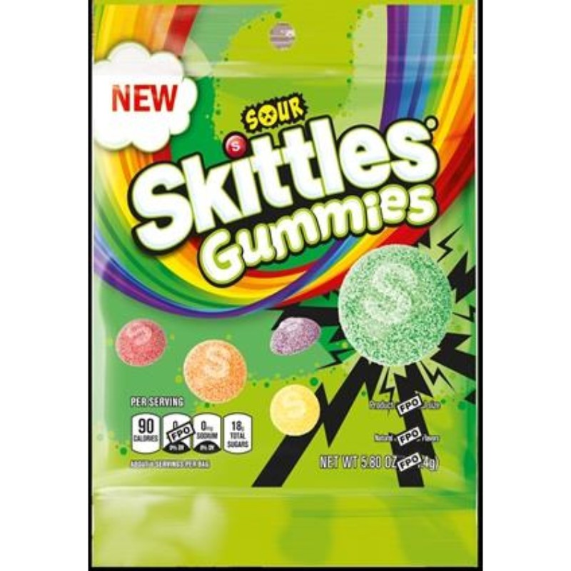 6x Skittles Gummies Sour Candy Peg Bag Bulk Sweet Snack Treats New 5.8oz 6x Skittles Gummies Sour Candy Peg Bag Bulk Sweet Snack Treats New 5.8oz
