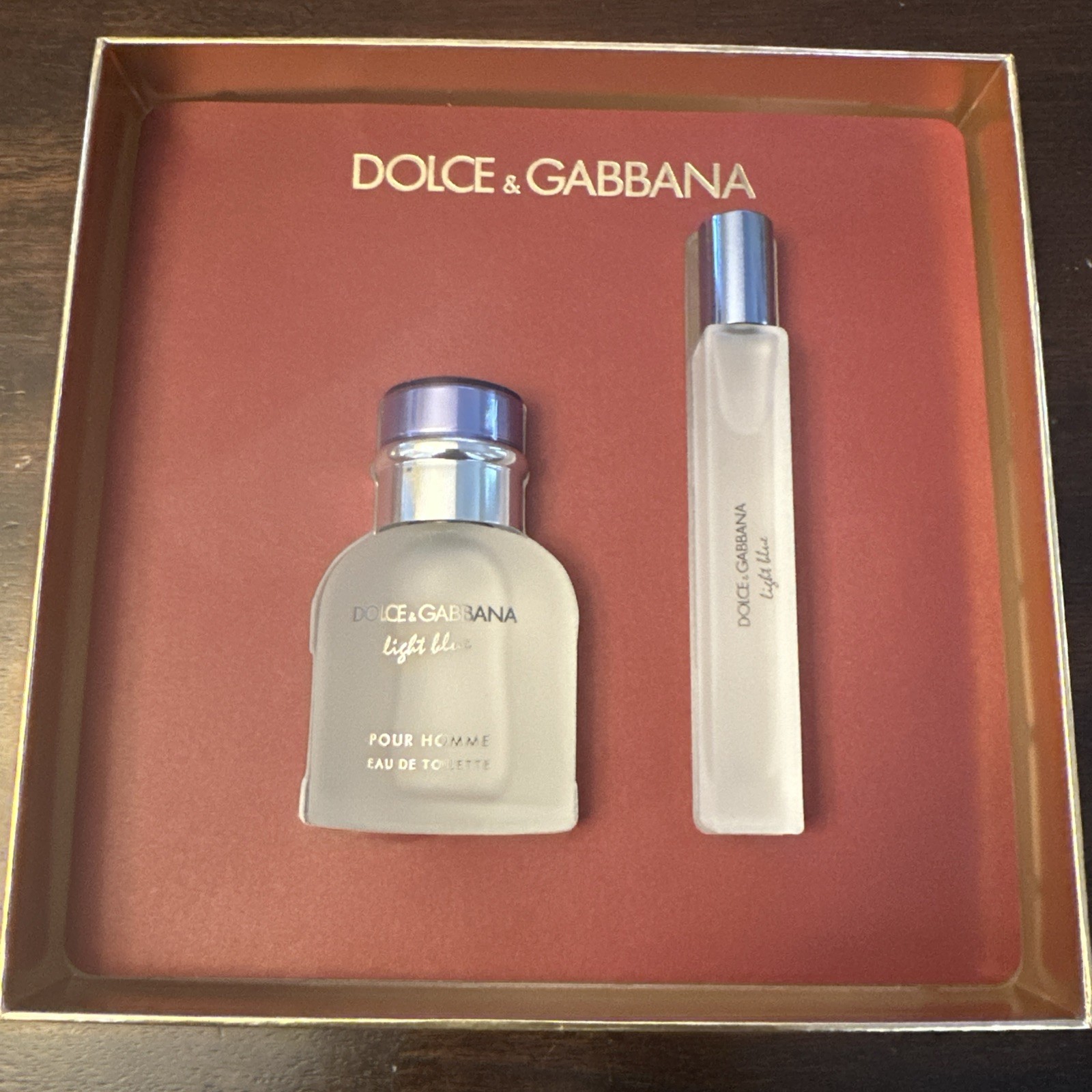 Dolce & Gabbana Light Blue Pour Homme Gift Set 1.3oz EDT + Travel Spray .33oz